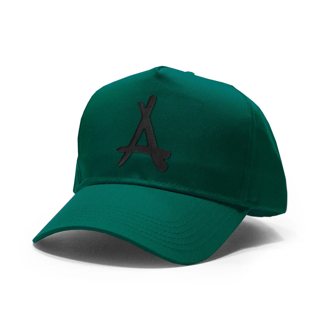 MATTE BLACK LOGO SNAPBACK (DARK GREEN)