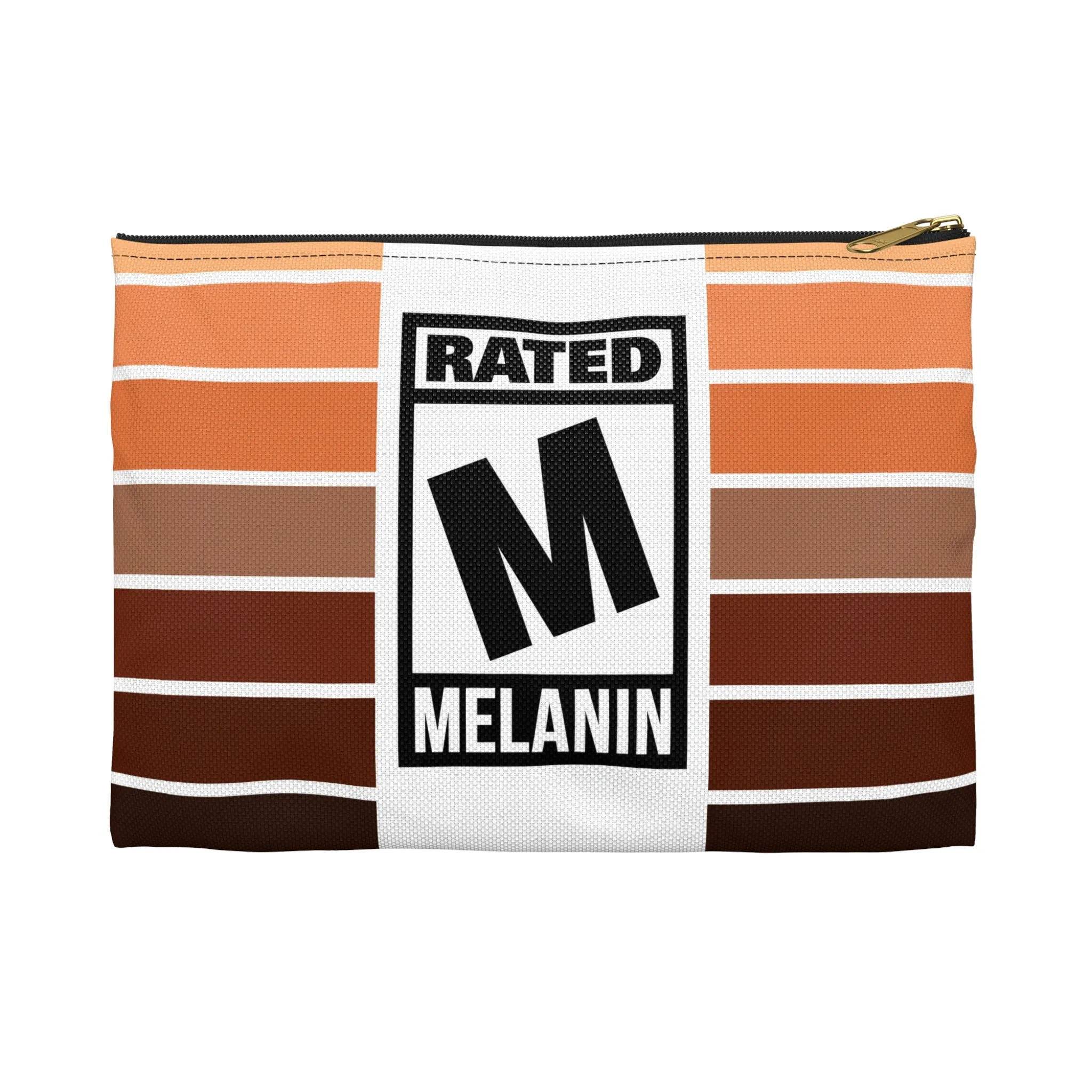 Melanin Poppin Makeup Bag - Rated M For Melanin Sista Bags - Black Girl Magic Accessory Pouch