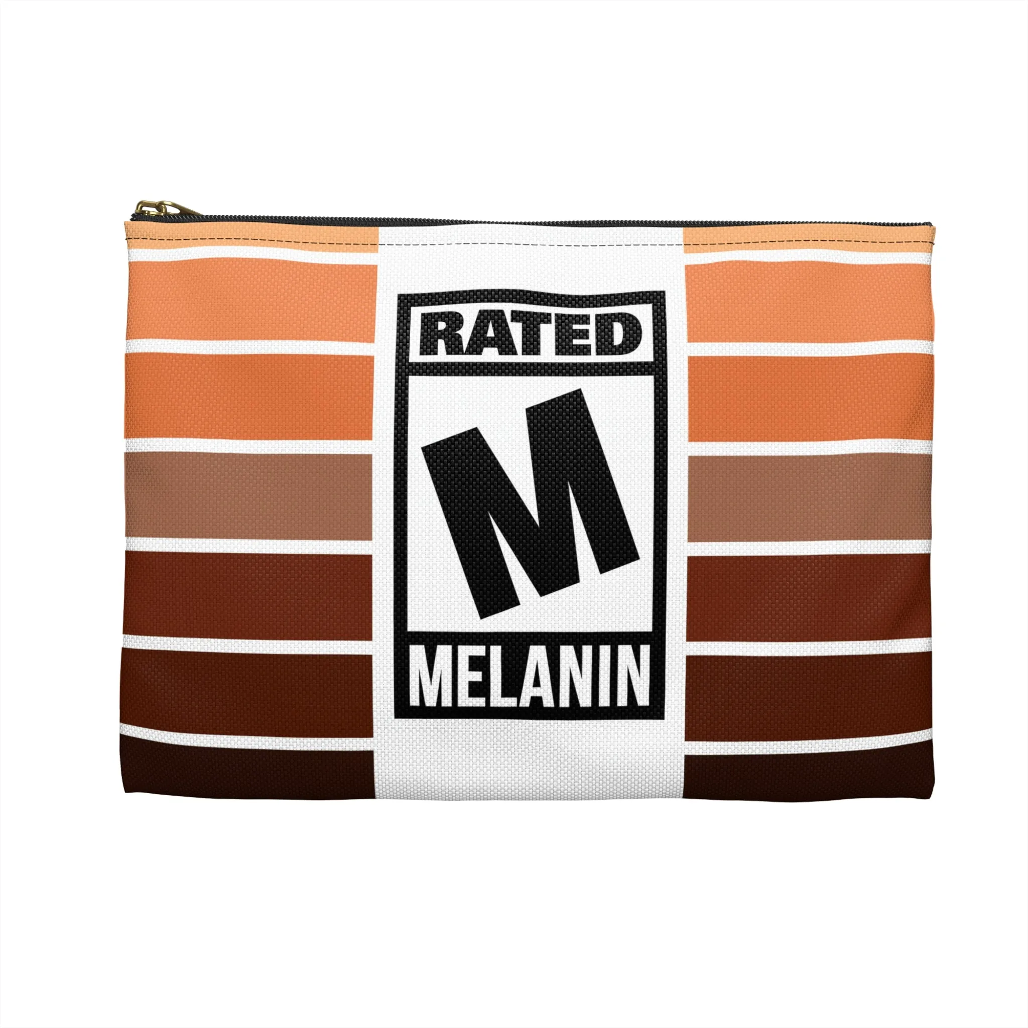 Melanin Poppin Makeup Bag - Rated M For Melanin Sista Bags - Black Girl Magic Accessory Pouch