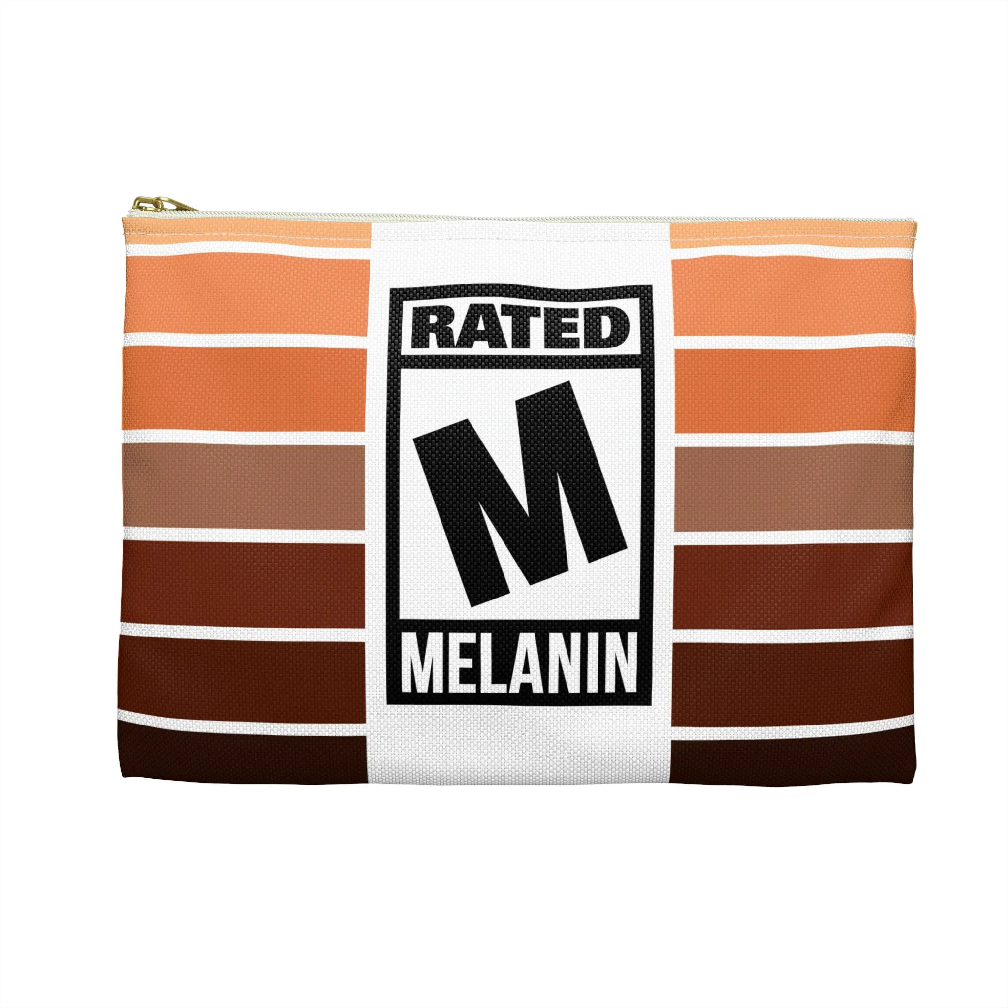 Melanin Poppin Makeup Bag - Rated M For Melanin Sista Bags - Black Girl Magic Accessory Pouch