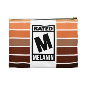 Melanin Poppin Makeup Bag - Rated M For Melanin Sista Bags - Black Girl Magic Accessory Pouch