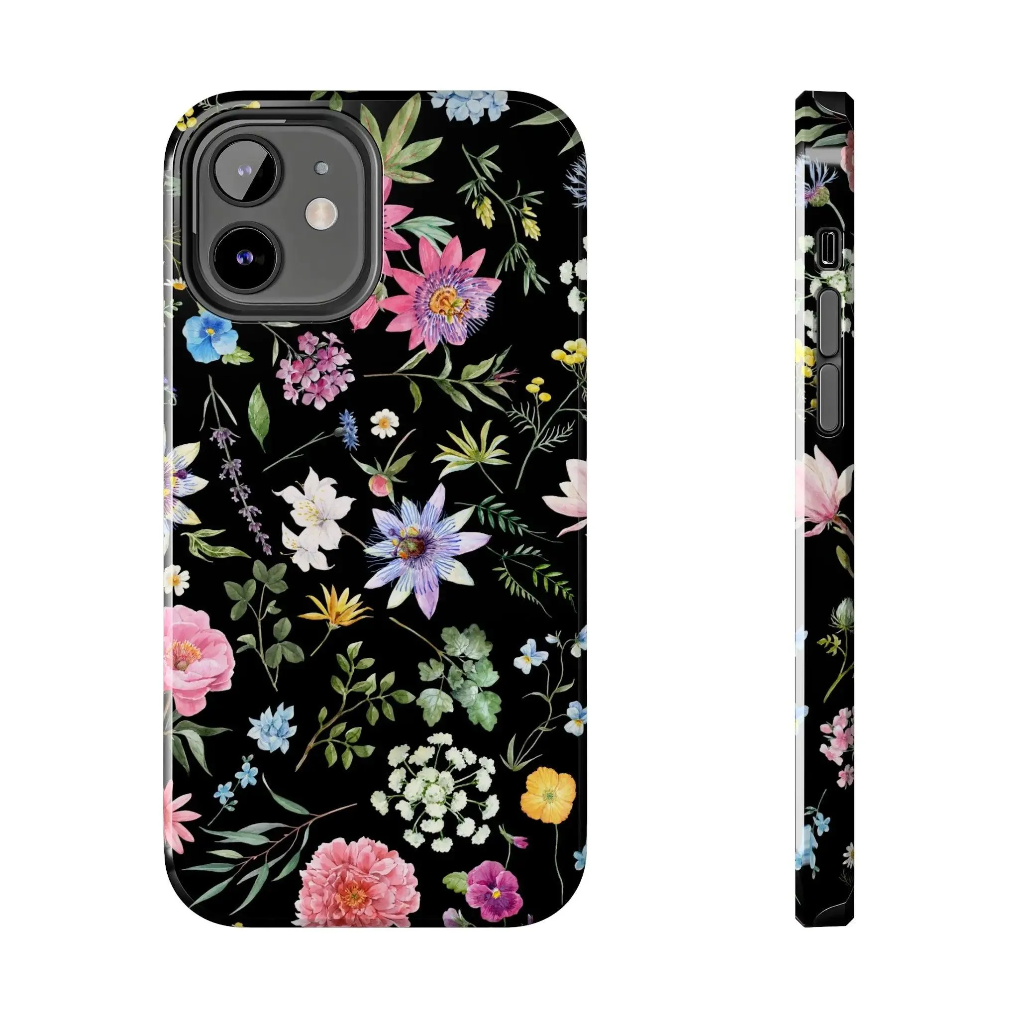 Midnight Blossoms | Black Flower Case