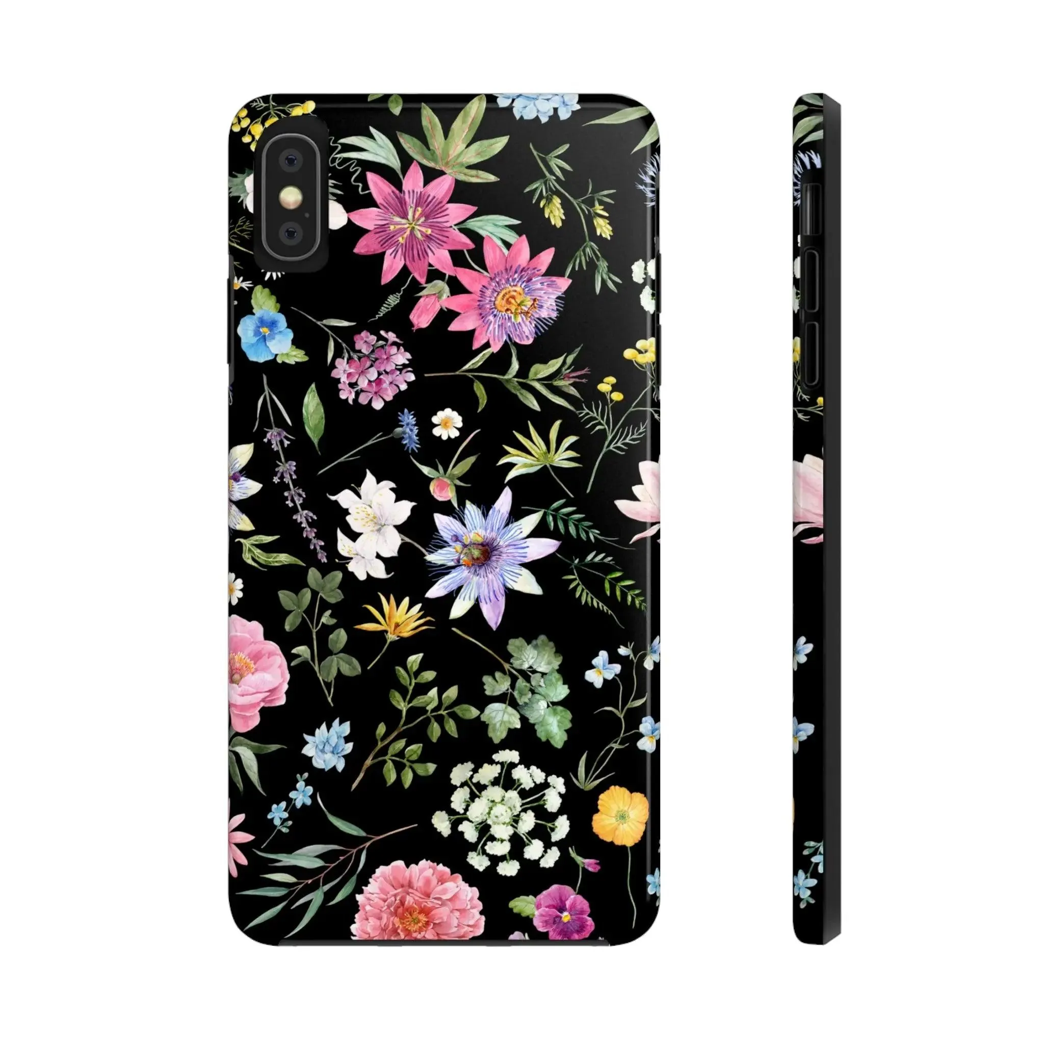 Midnight Blossoms | Black Flower Case