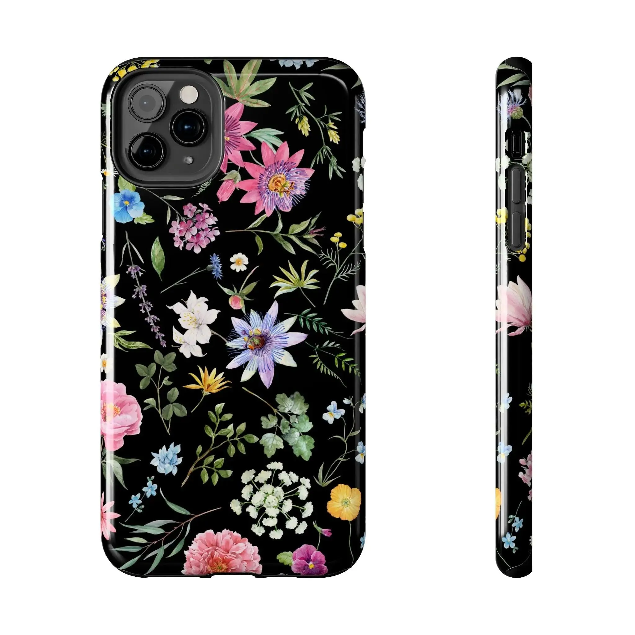 Midnight Blossoms | Black Flower Case