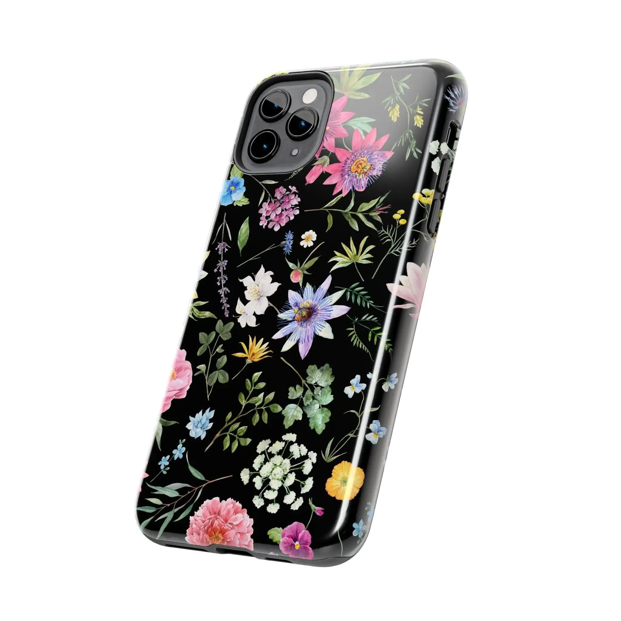 Midnight Blossoms | Black Flower Case