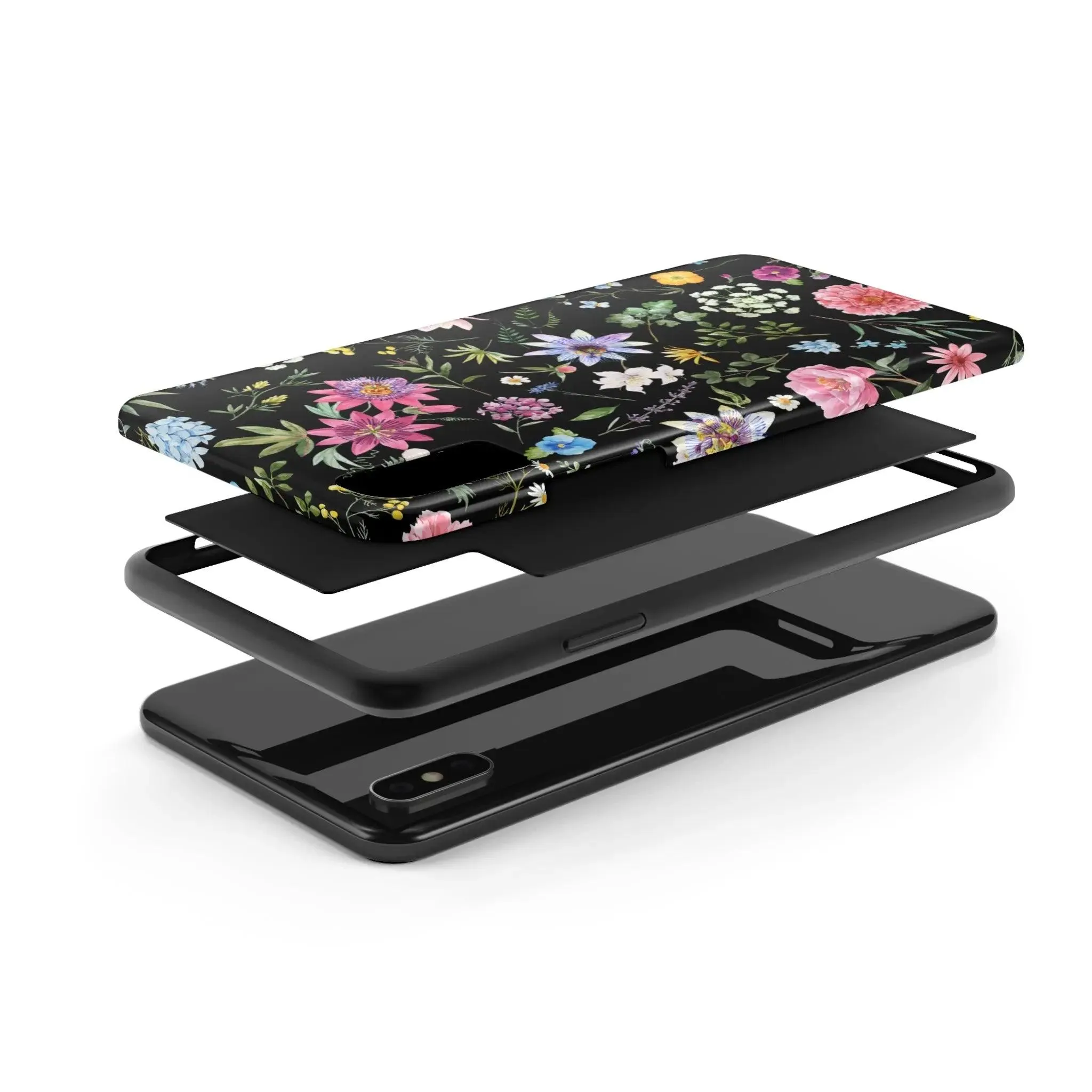 Midnight Blossoms | Black Flower Case