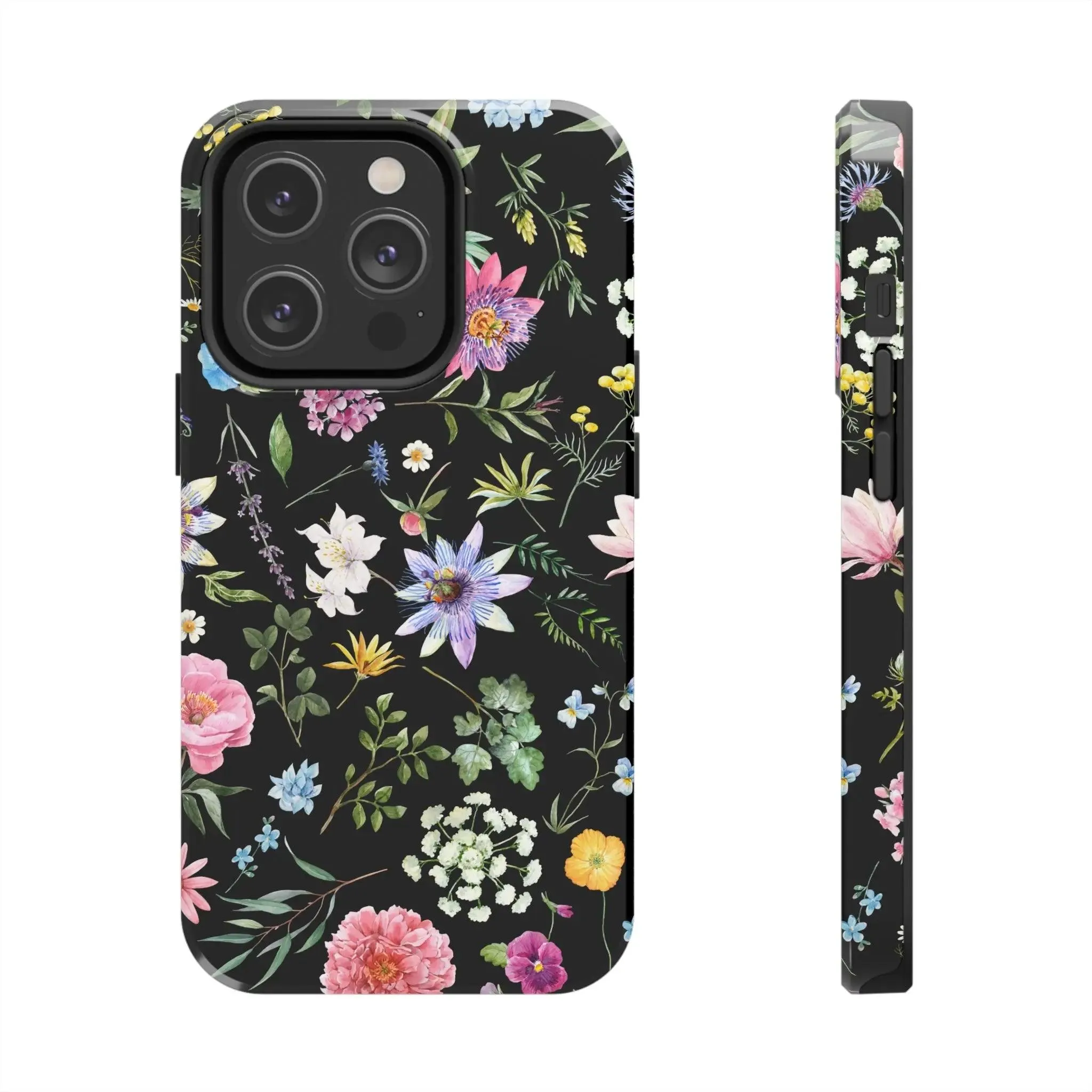 Midnight Blossoms | Black Flower Case