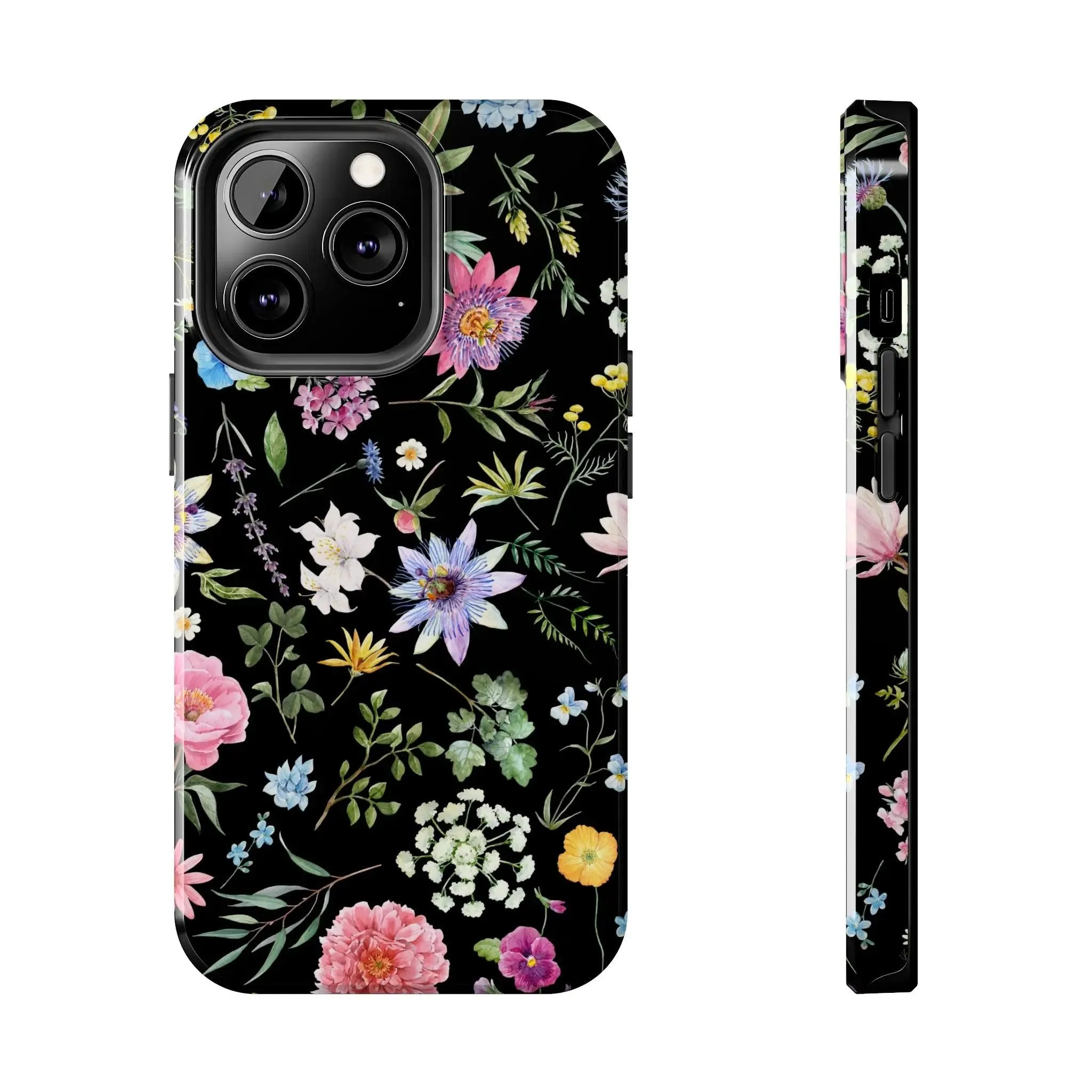 Midnight Blossoms | Black Flower Case