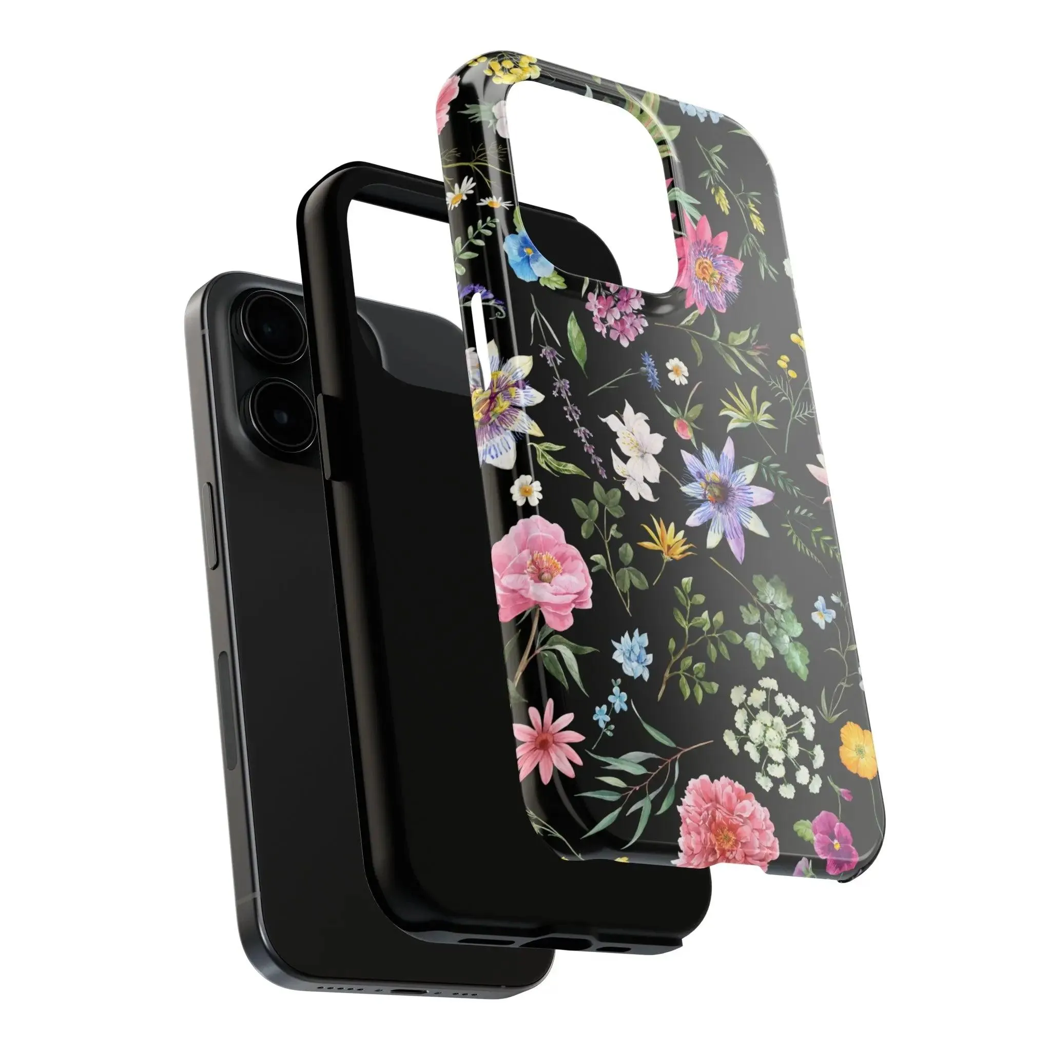 Midnight Blossoms | Black Flower Case