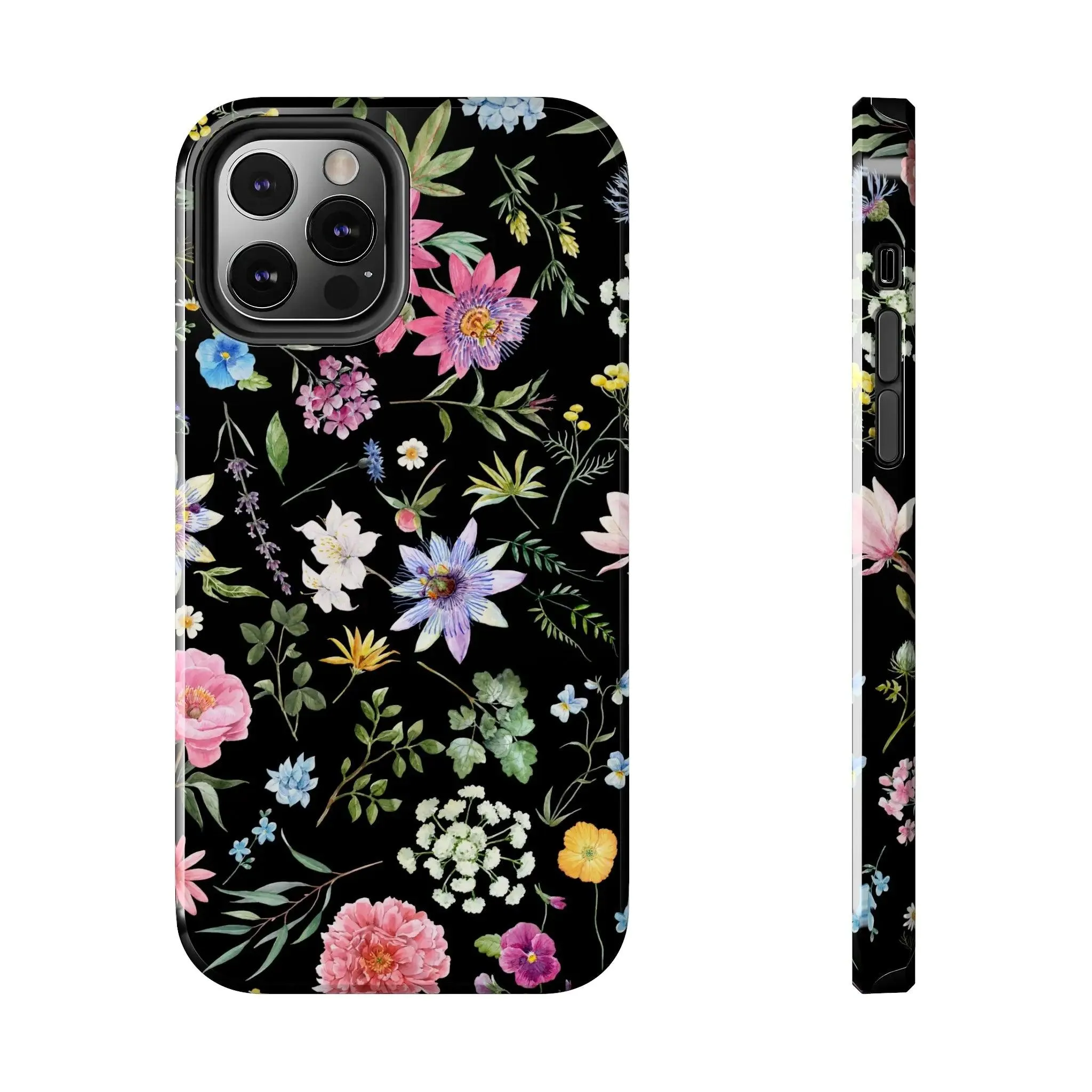 Midnight Blossoms | Black Flower Case