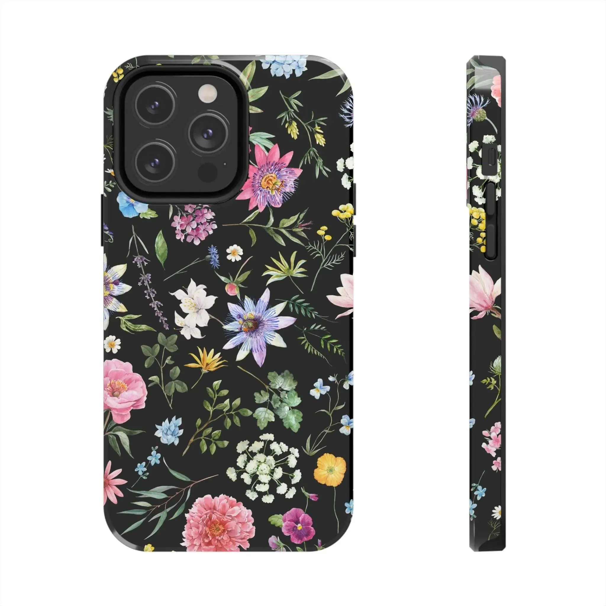 Midnight Blossoms | Black Flower Case