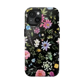 Midnight Blossoms | Black Flower Case