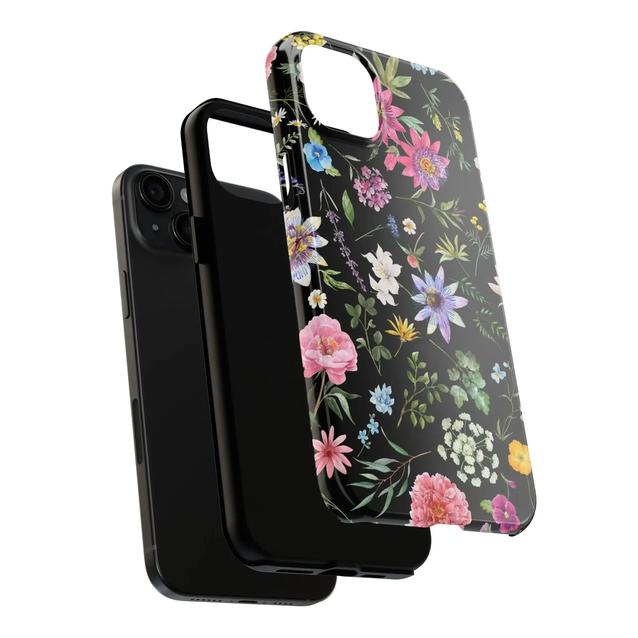 Midnight Blossoms | Black Flower Case