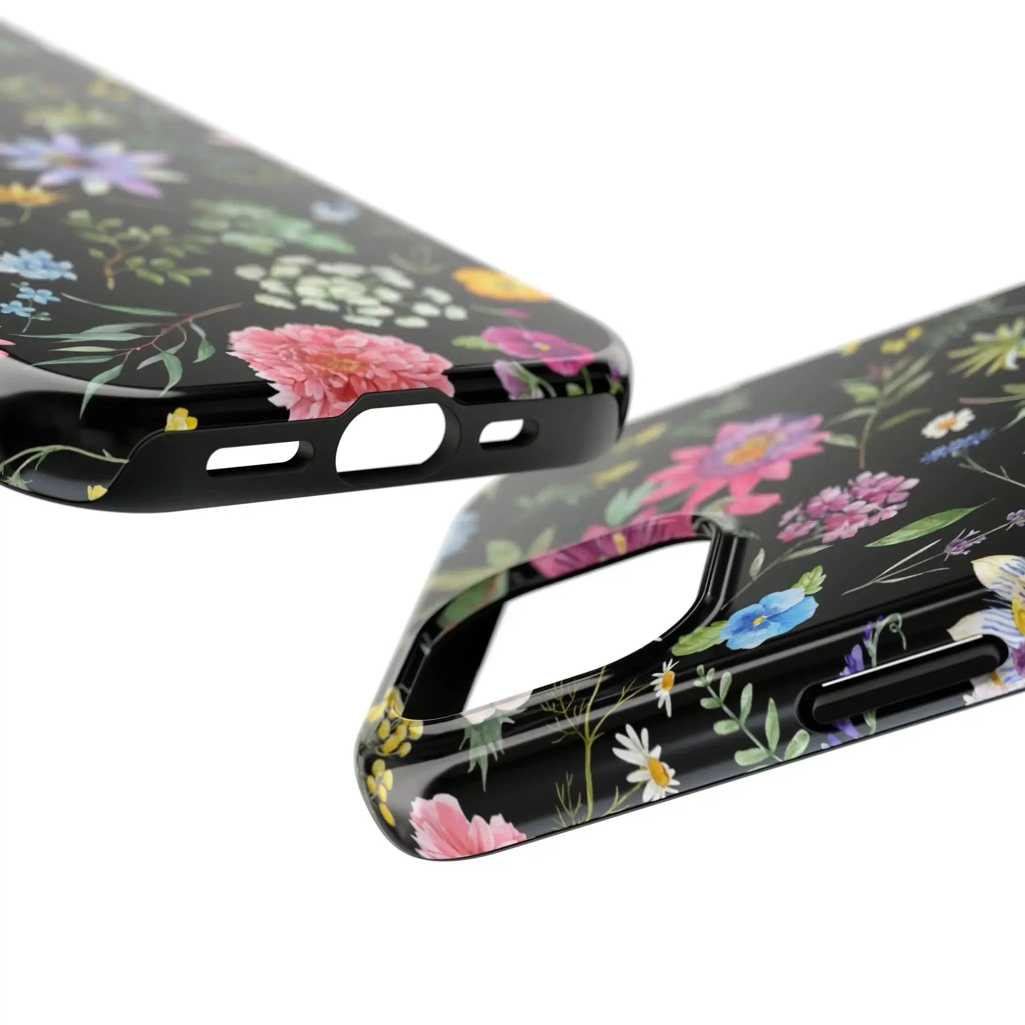 Midnight Blossoms | Black Flower Case