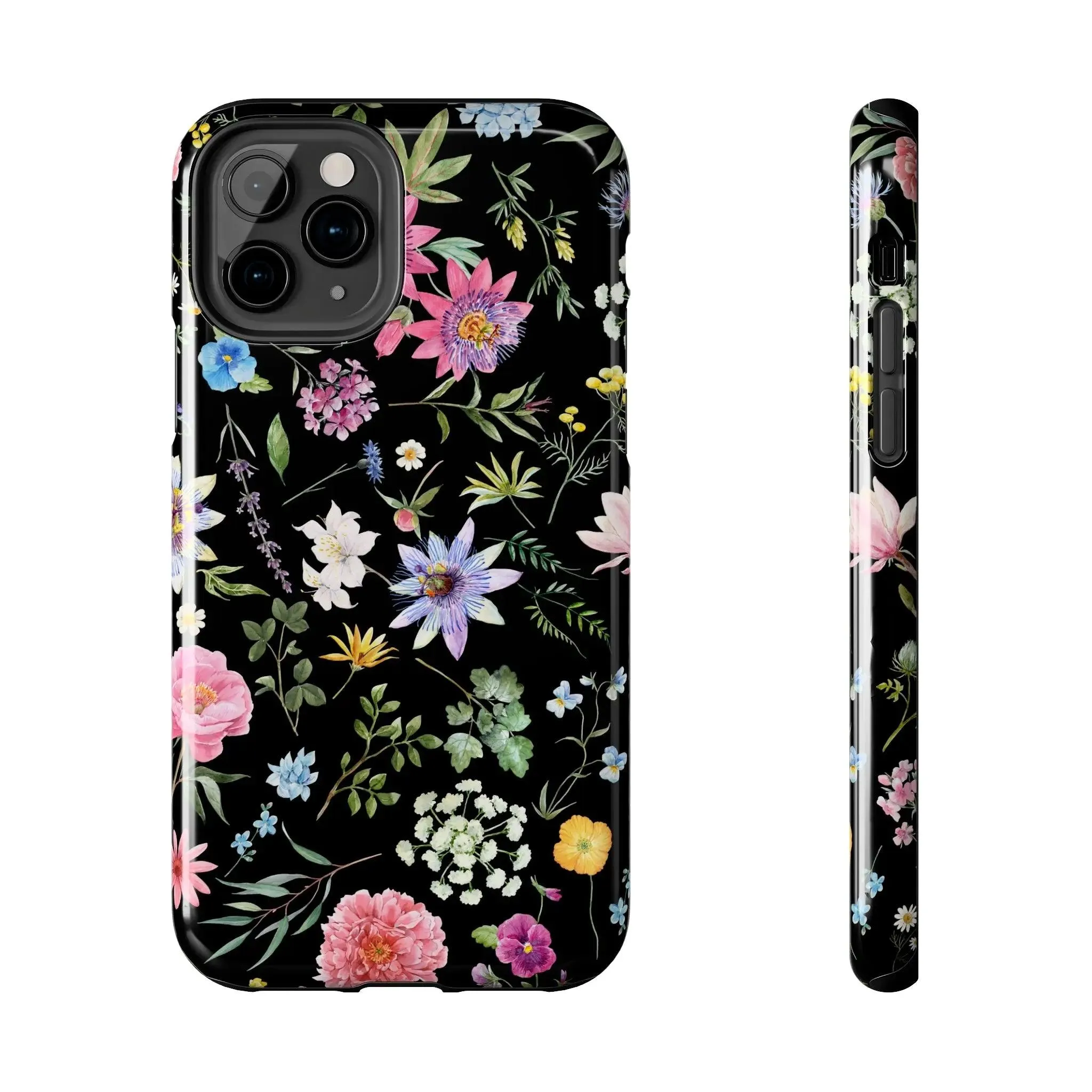 Midnight Blossoms | Black Flower Case