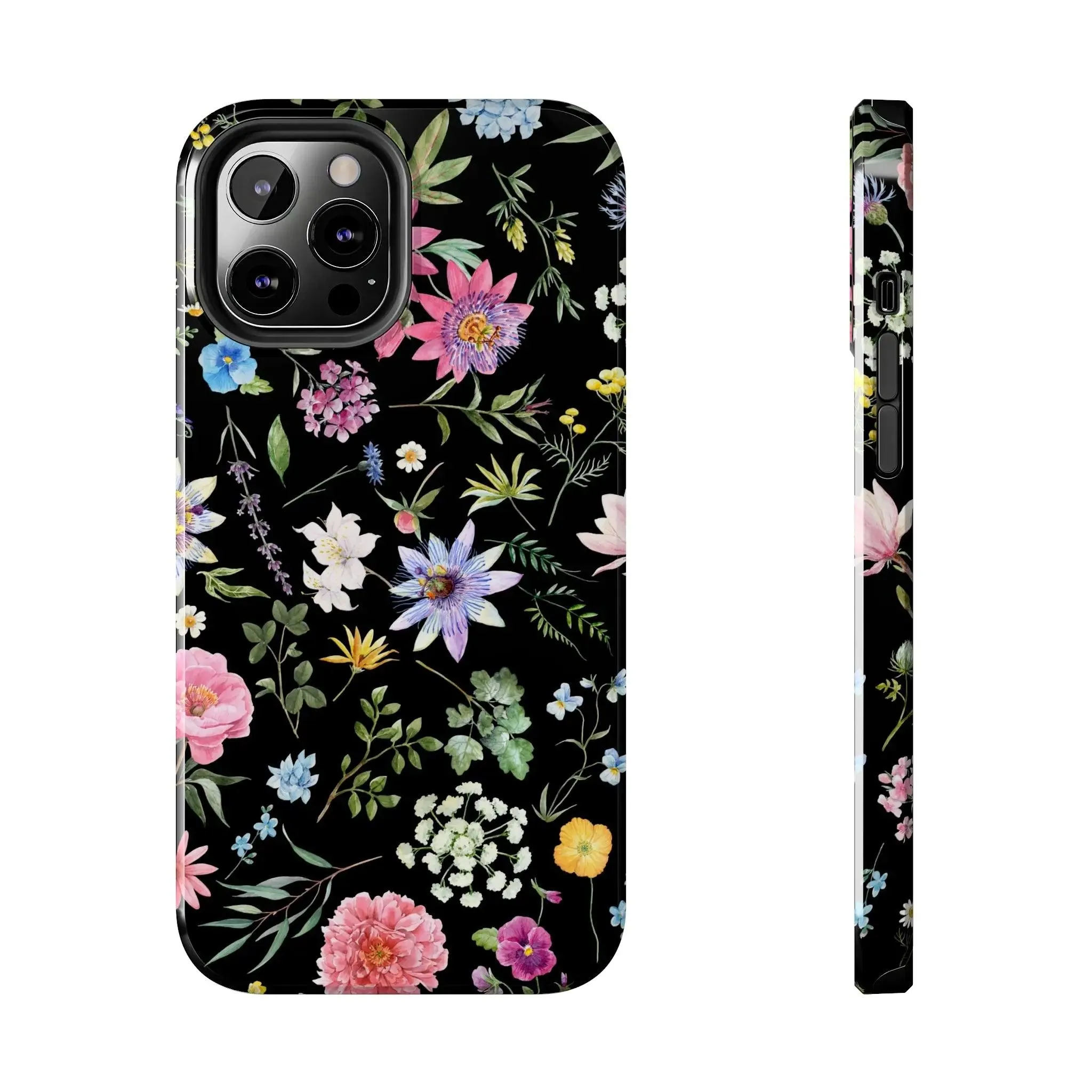 Midnight Blossoms | Black Flower Case