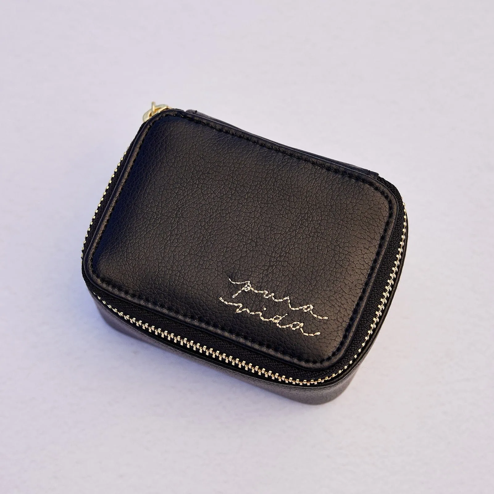 Mini Faux Leather Jewelry Case