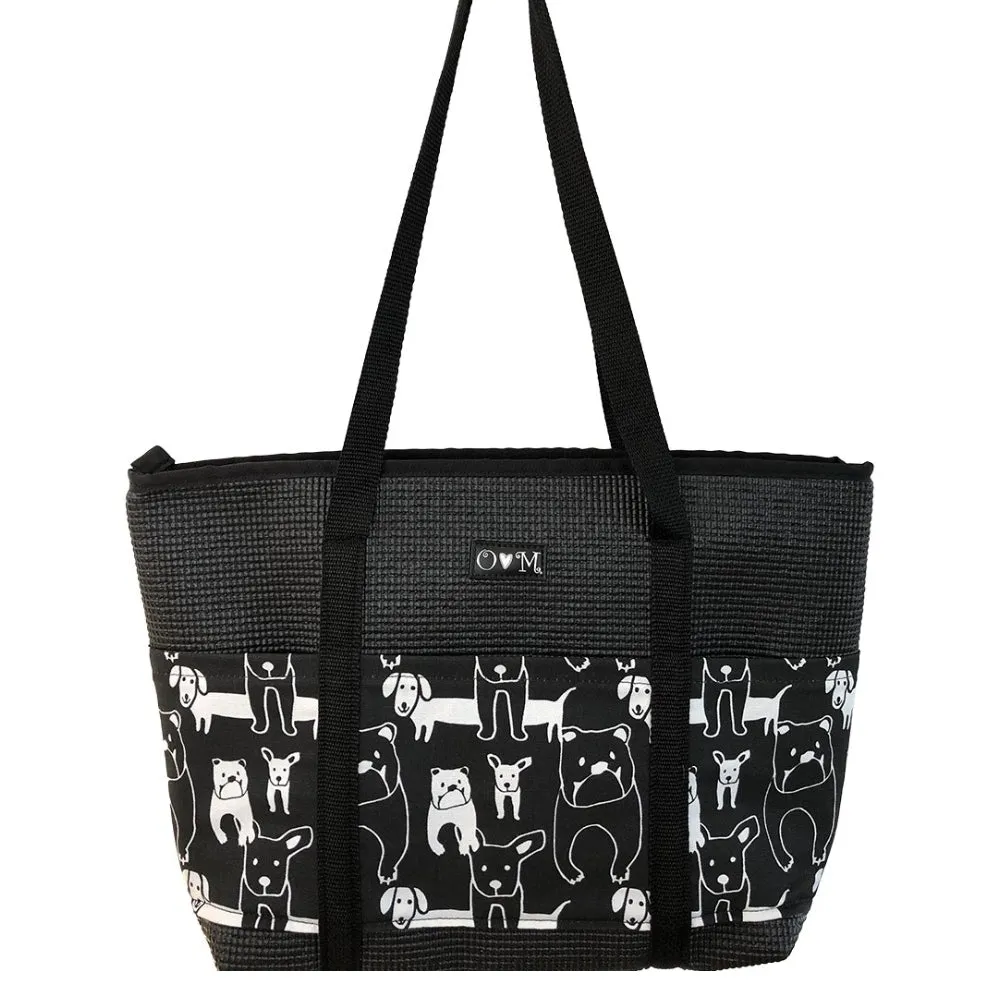 Molly Black Dog Print Tote Bag