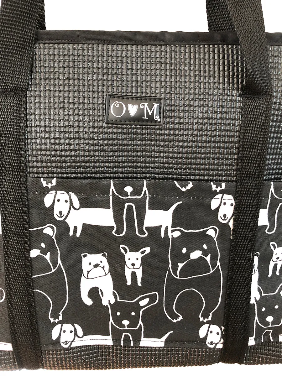 Molly Black Dog Print Tote Bag