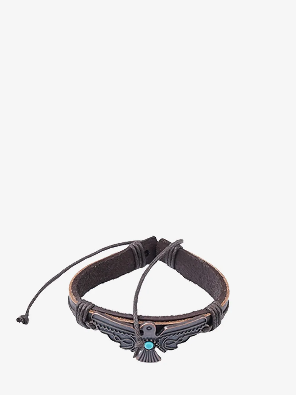 Montana West Brown Thunderbird Leather Cord Bracelet