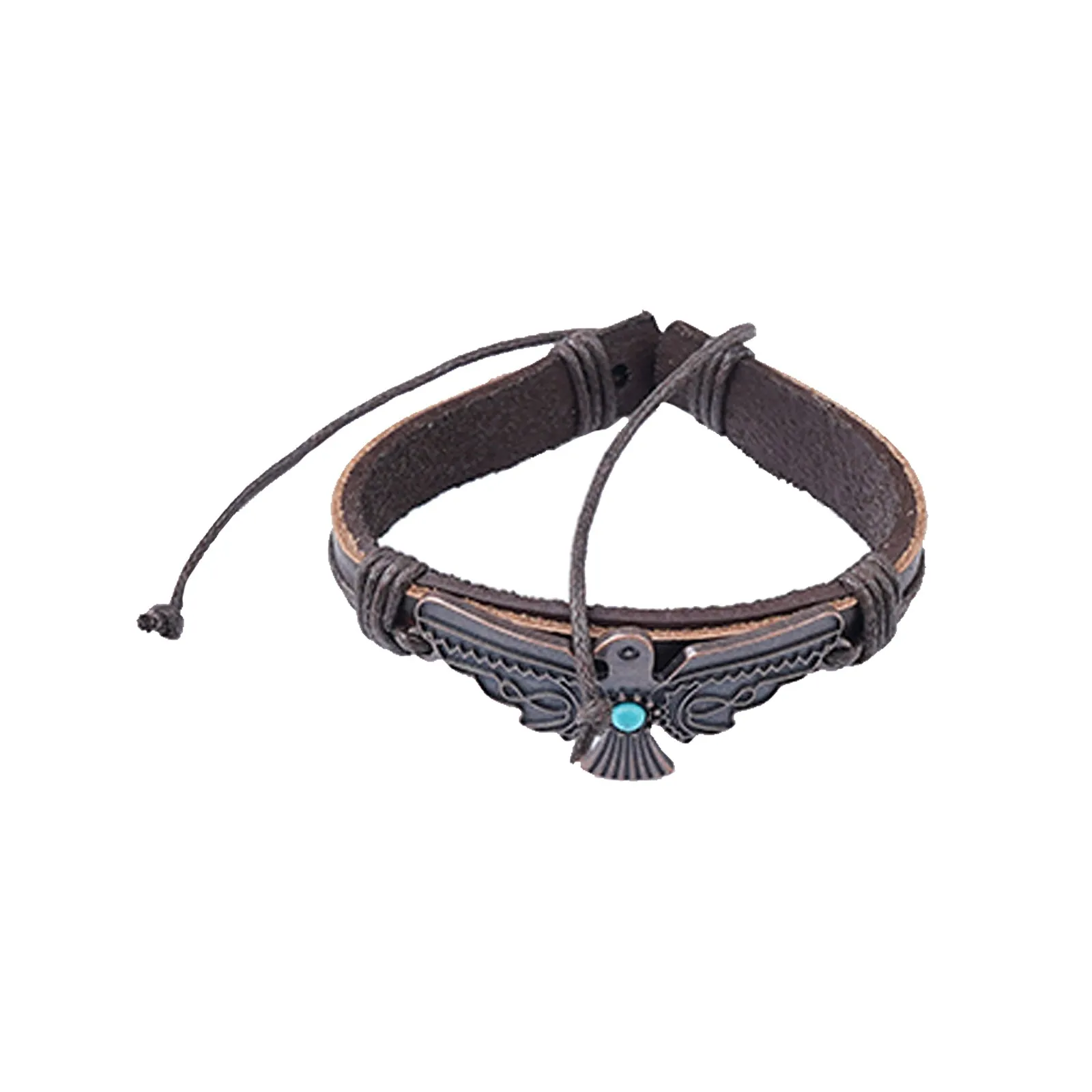 Montana West Brown Thunderbird Leather Cord Bracelet