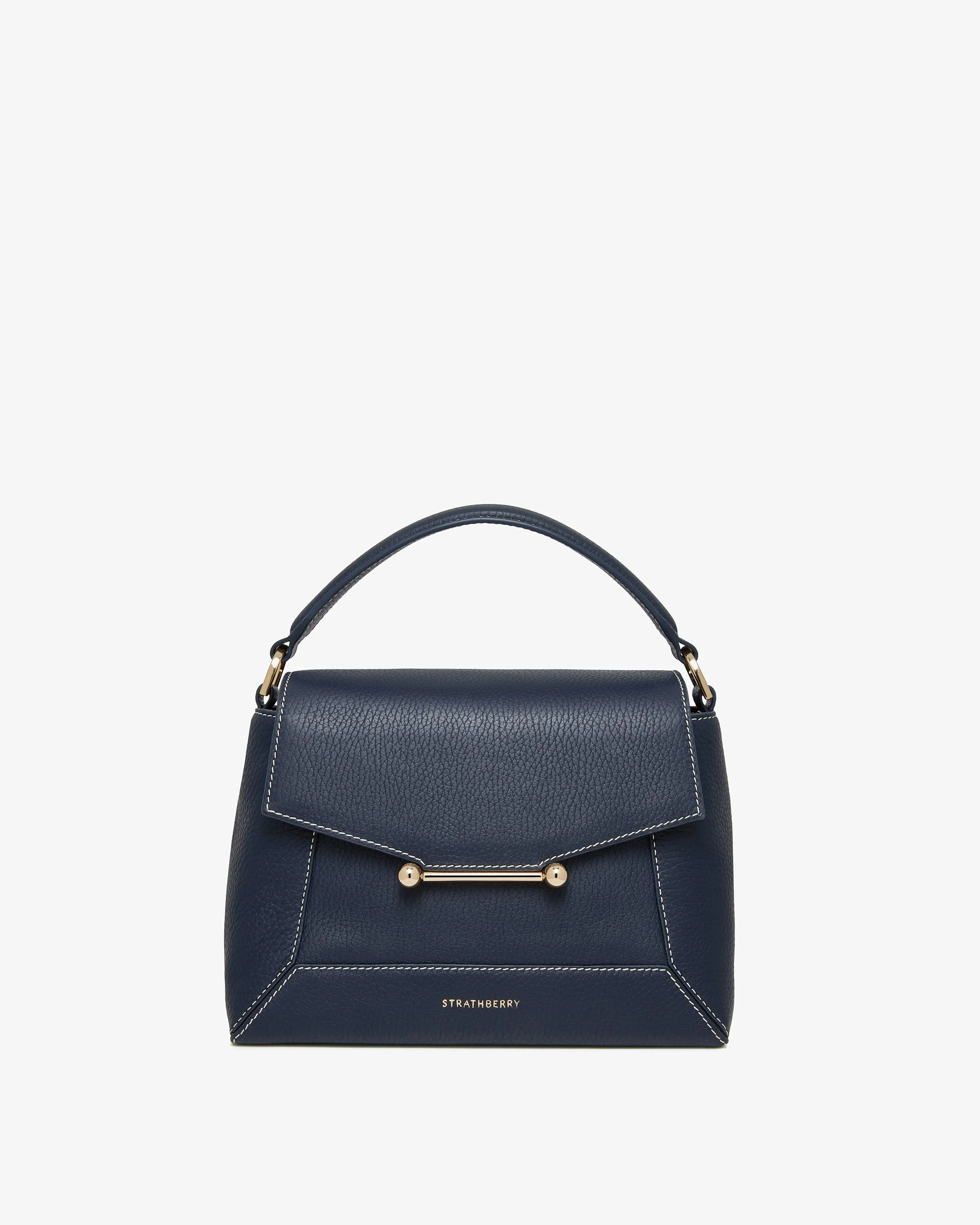 Mosaic Bag - Navy with Vanilla Stitch