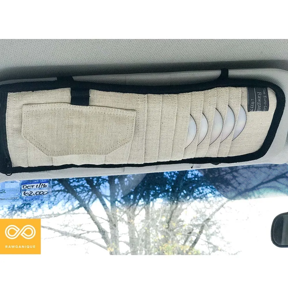 Organic Hemp CD Holder Auto Sun Visor