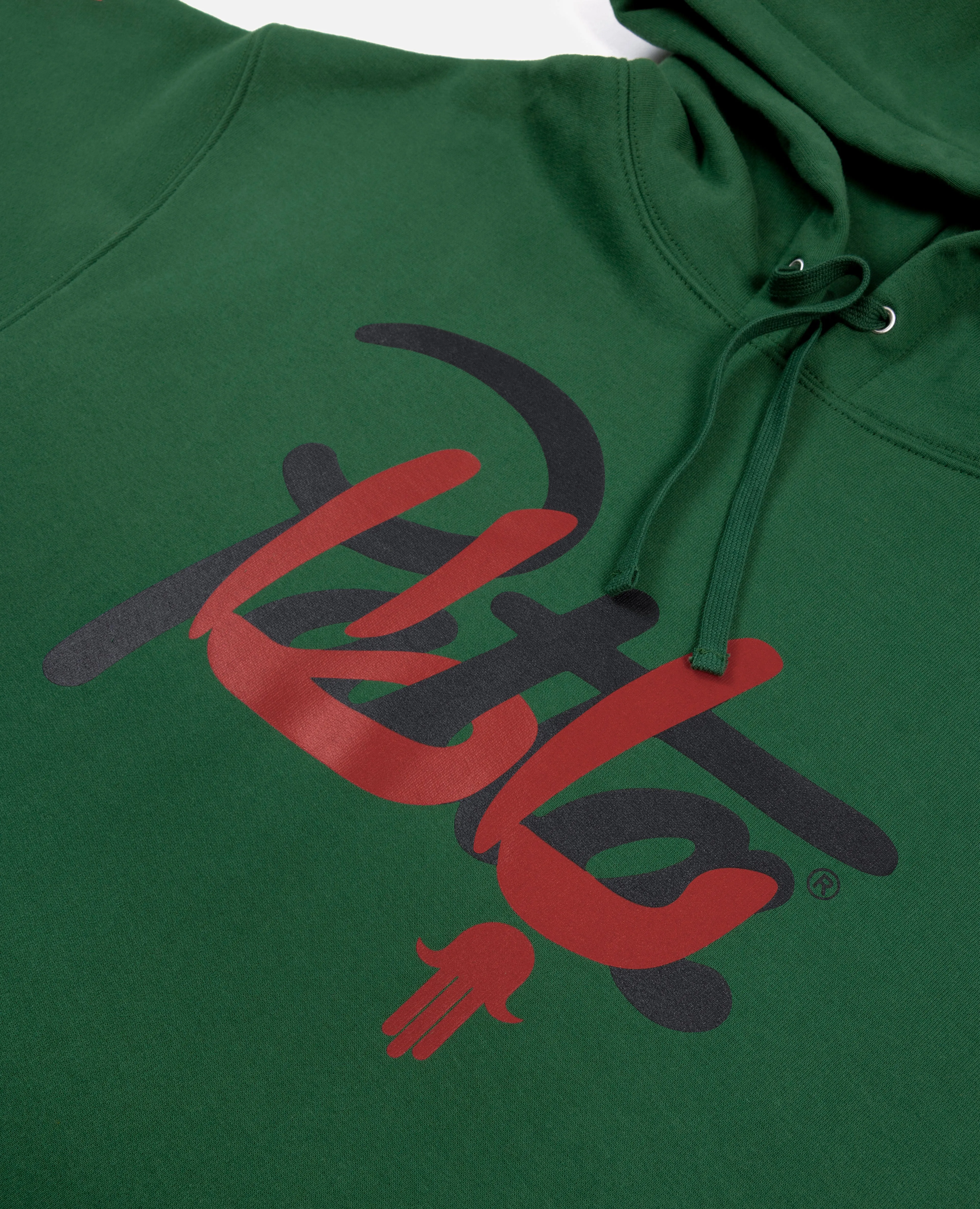 Patta x Andy Wahloo (Hassan Hajjaj) Script Logo Boxy Hooded Sweater (Eden)