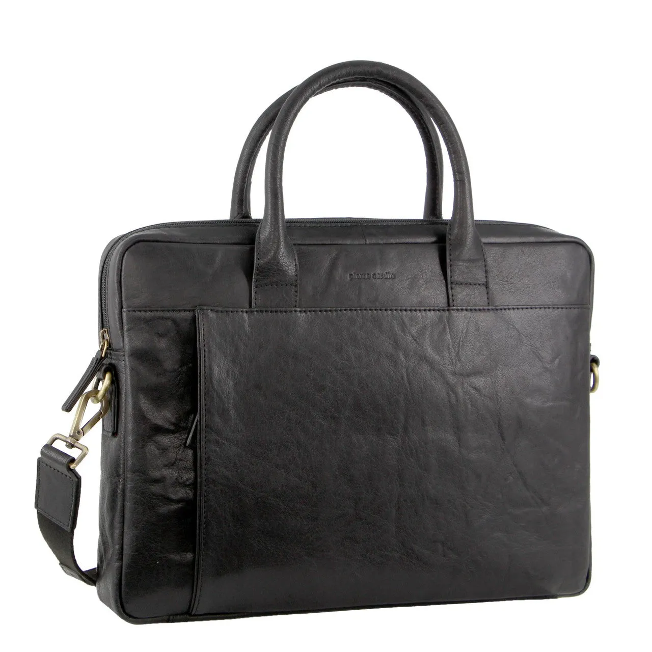 Pierre Cardin Rustic Leather Laptop Bag PC3591