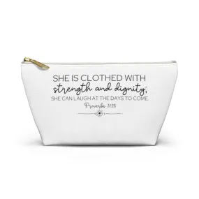 Proverbs 31:25 Accessory Pouch w T-bottom