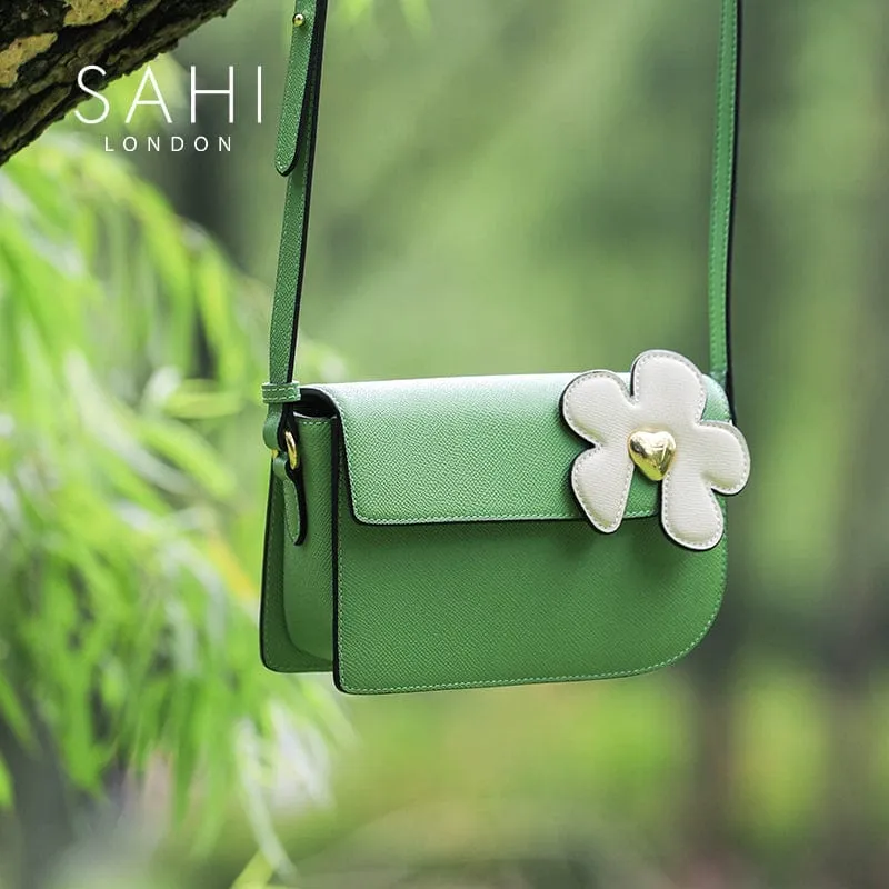 Sahi Little Flower Canna Crossbody Leather Bag