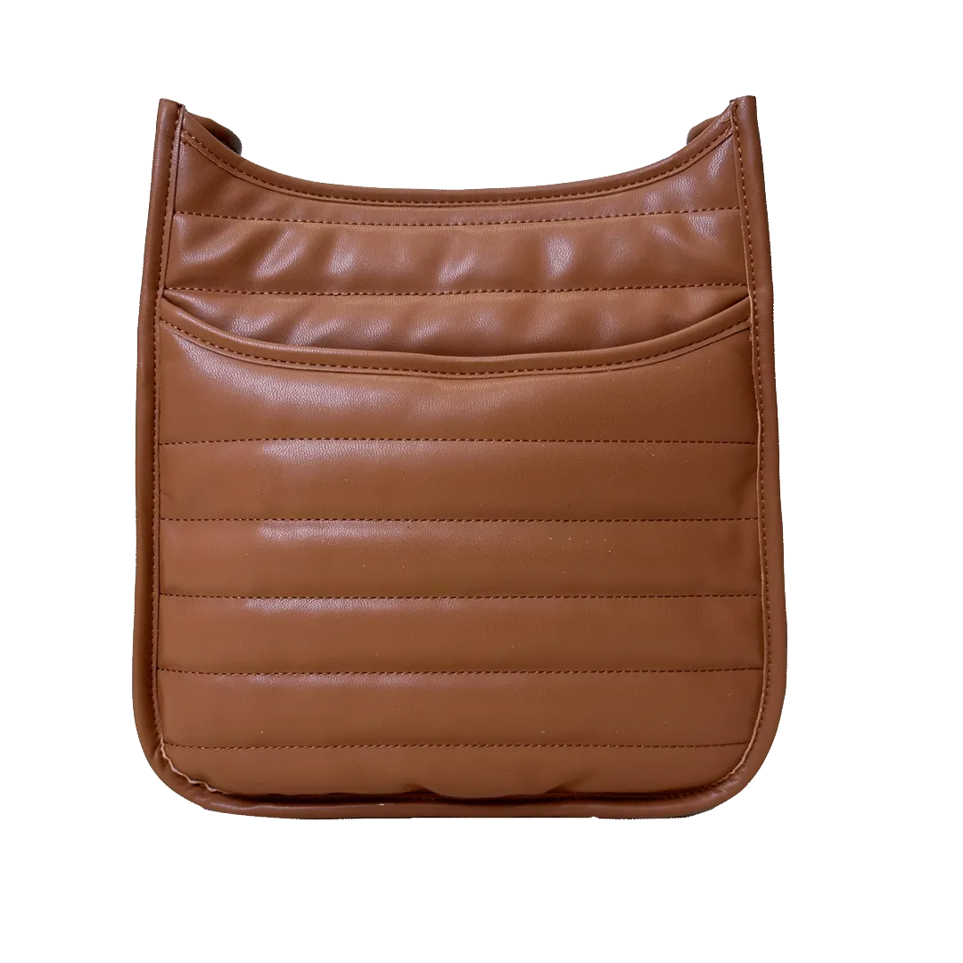 Sarah Quilted Faux Leather Messenger