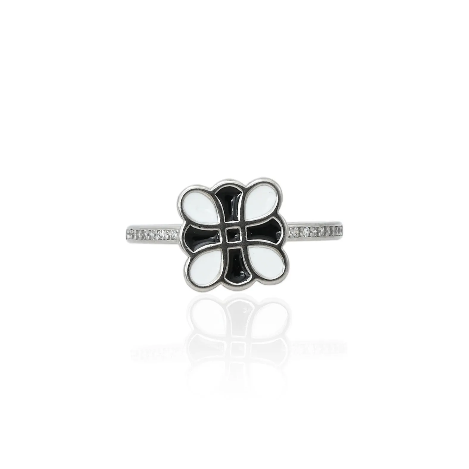 Silver " White Lily in the Darkness" Girl's Ring