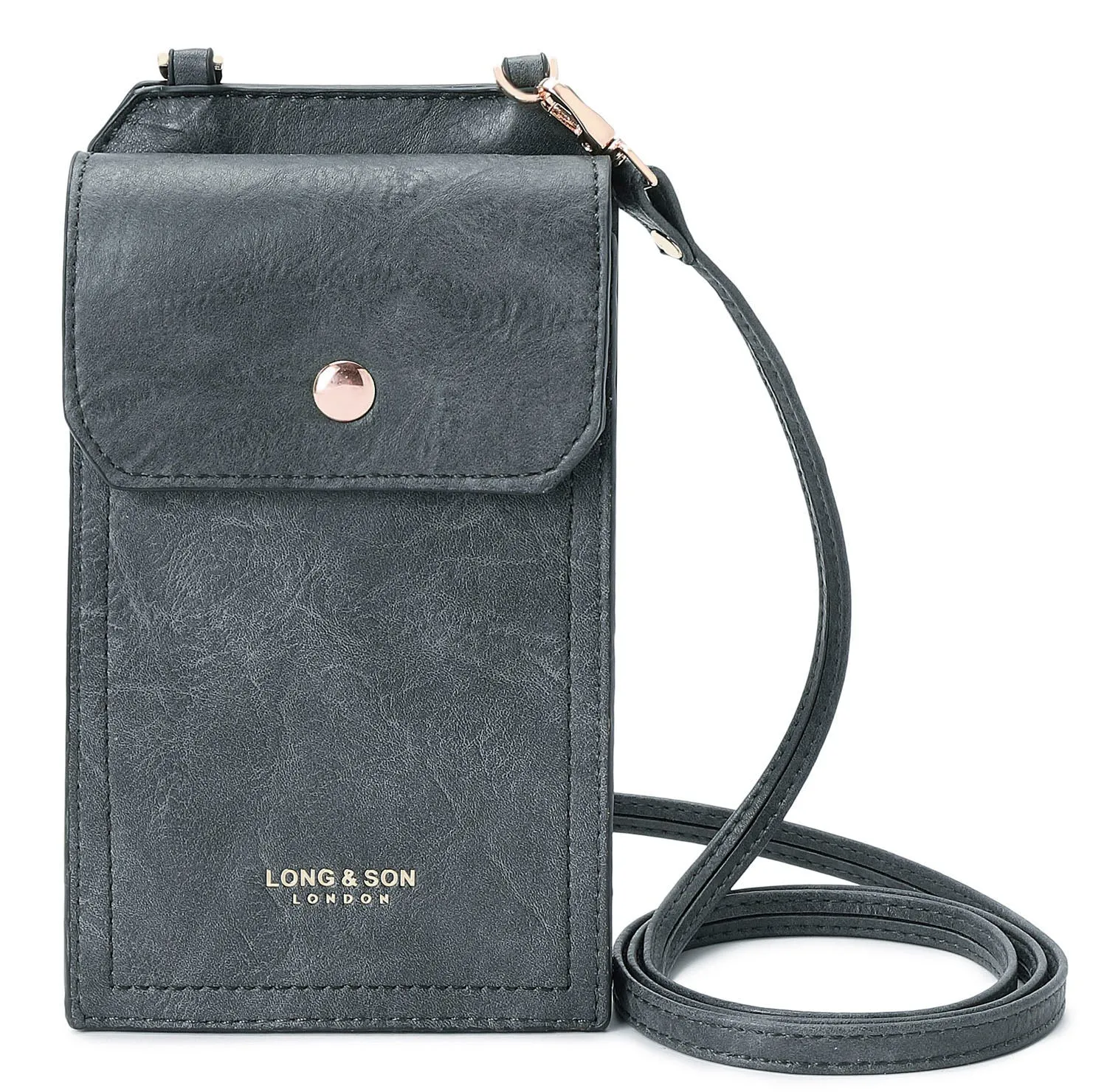 SMALL GREY MOBILE PHONE HOLDER CROSS BODY BAG