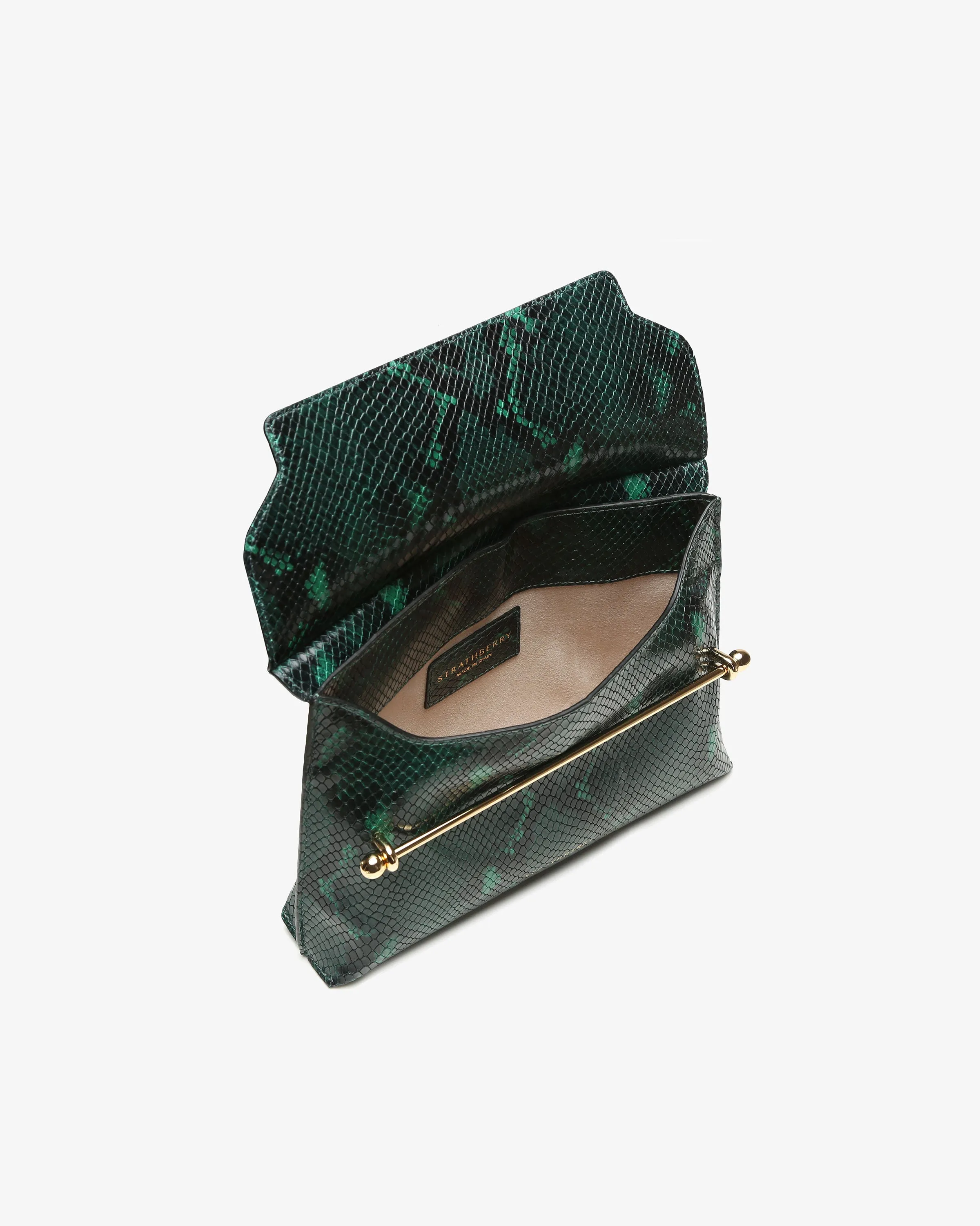 Stylist - Embossed Snake Bottle Green