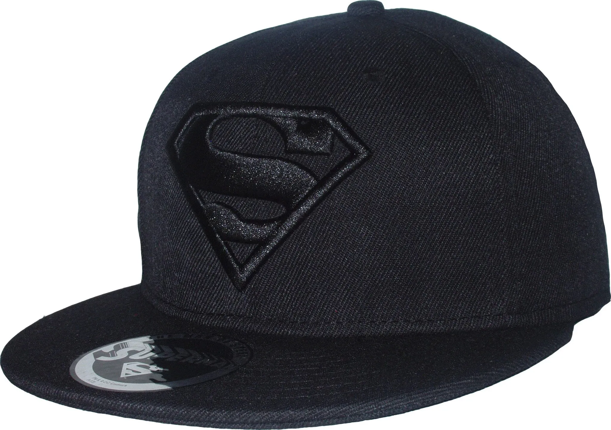 Superman DC Comics All Black Classic Logo Snapback Cap