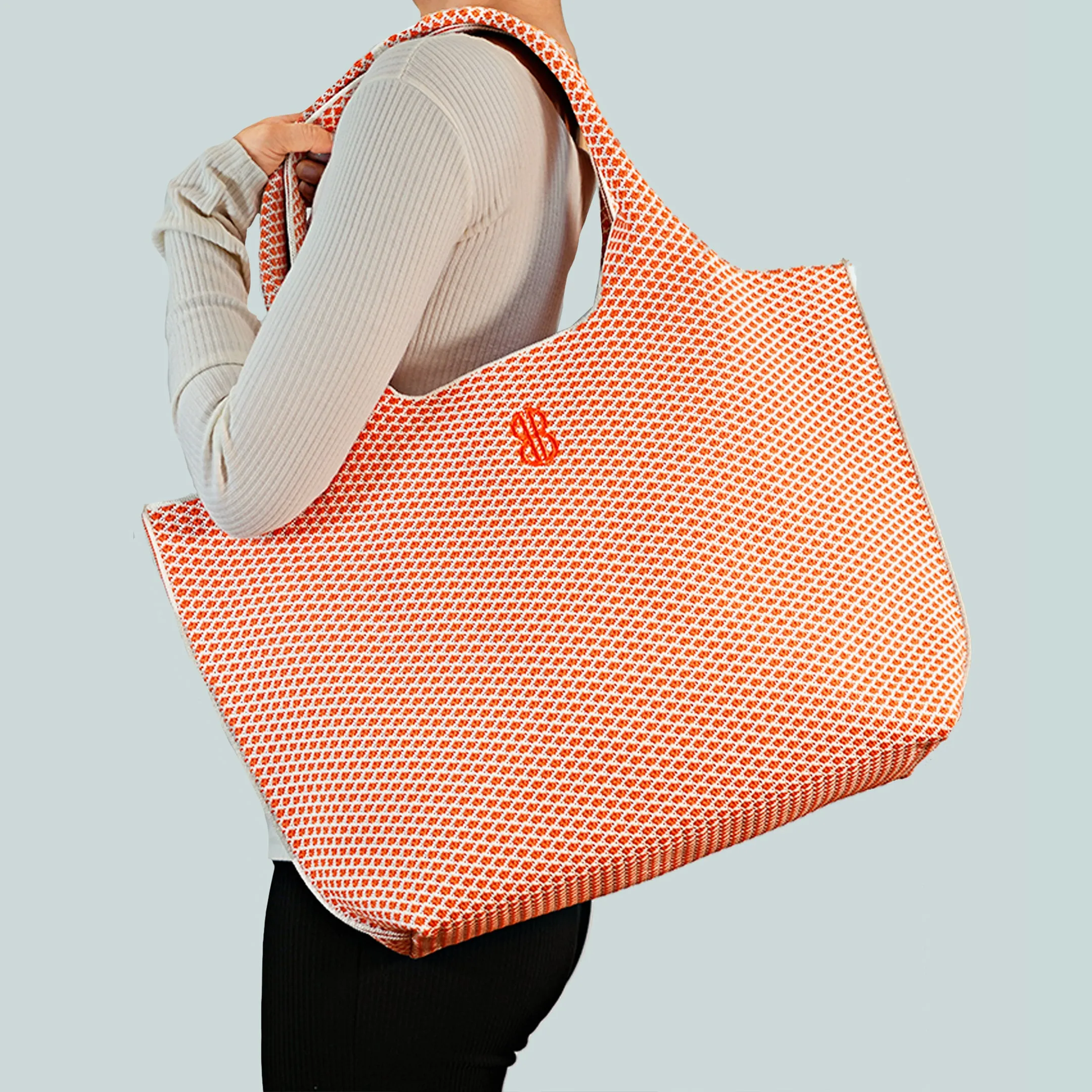 Sutton City Tote - Orange Diamond - Large