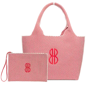 Sutton City Tote - Red Diamond Monogram - Large