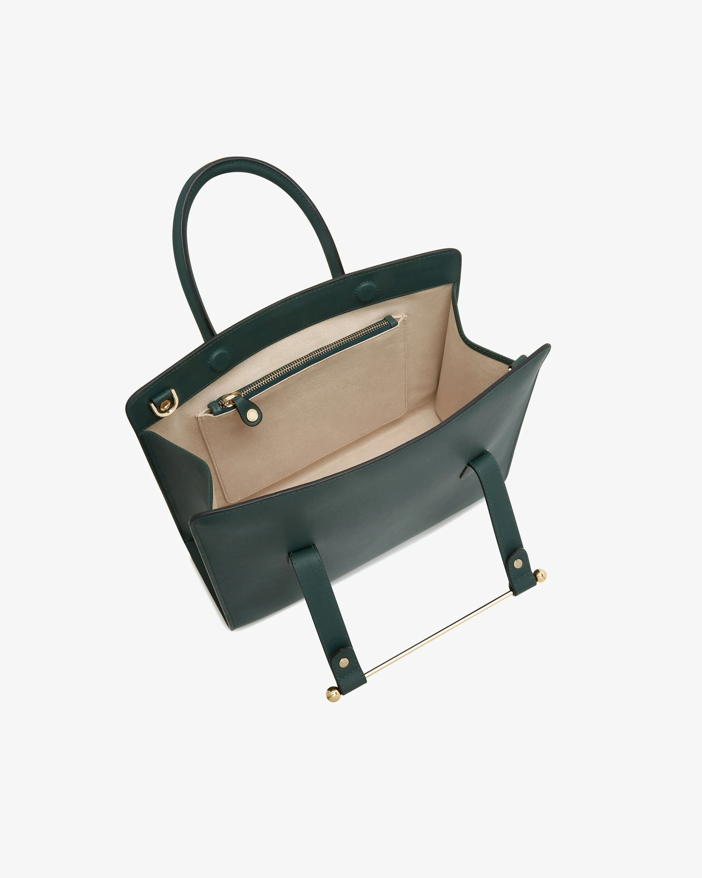 The Strathberry Midi Tote - Bottle Green