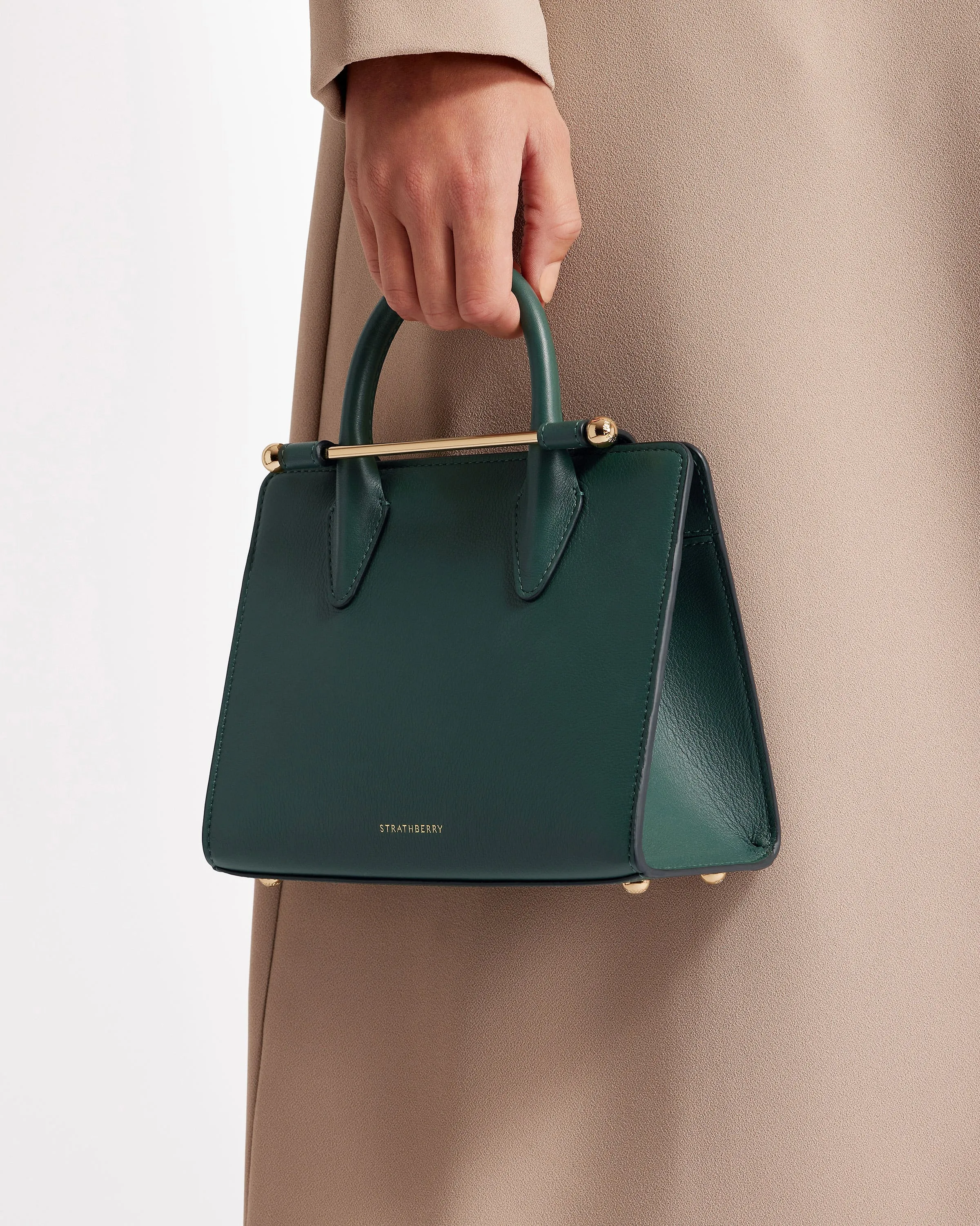 The Strathberry Mini Tote - Bottle Green