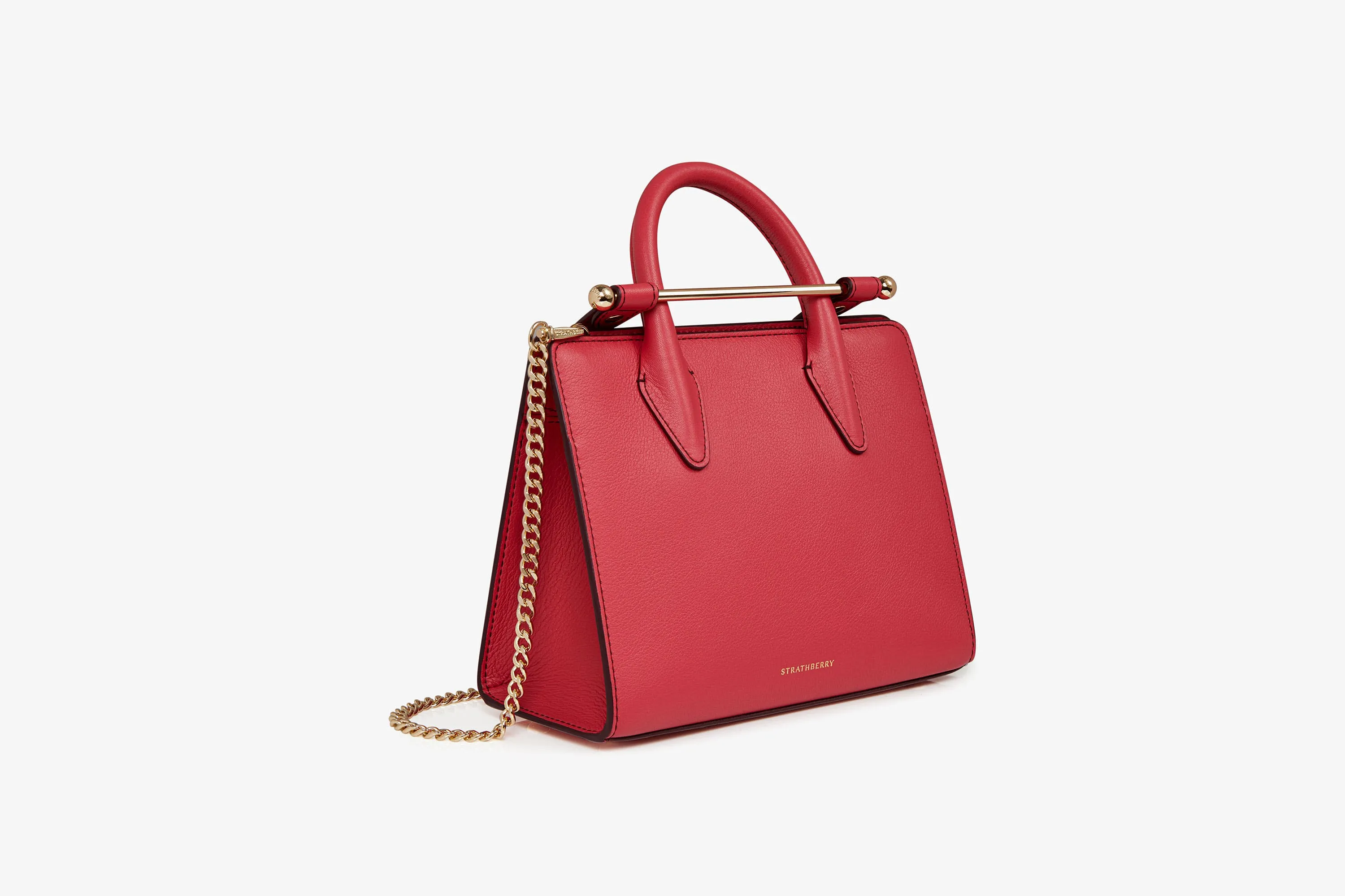 The Strathberry Mini Tote - Raspberry Red