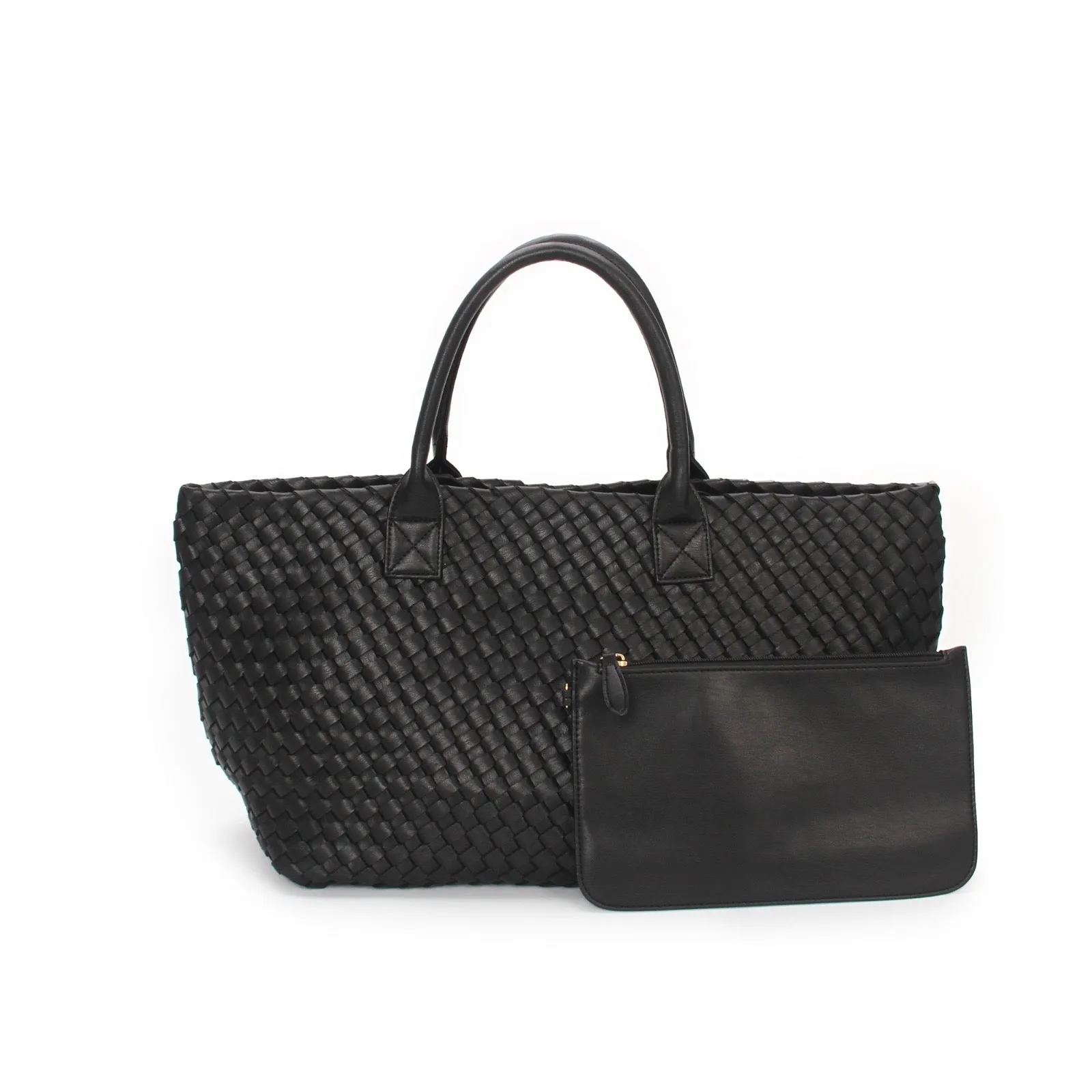 The Weavey Tote - BLACK