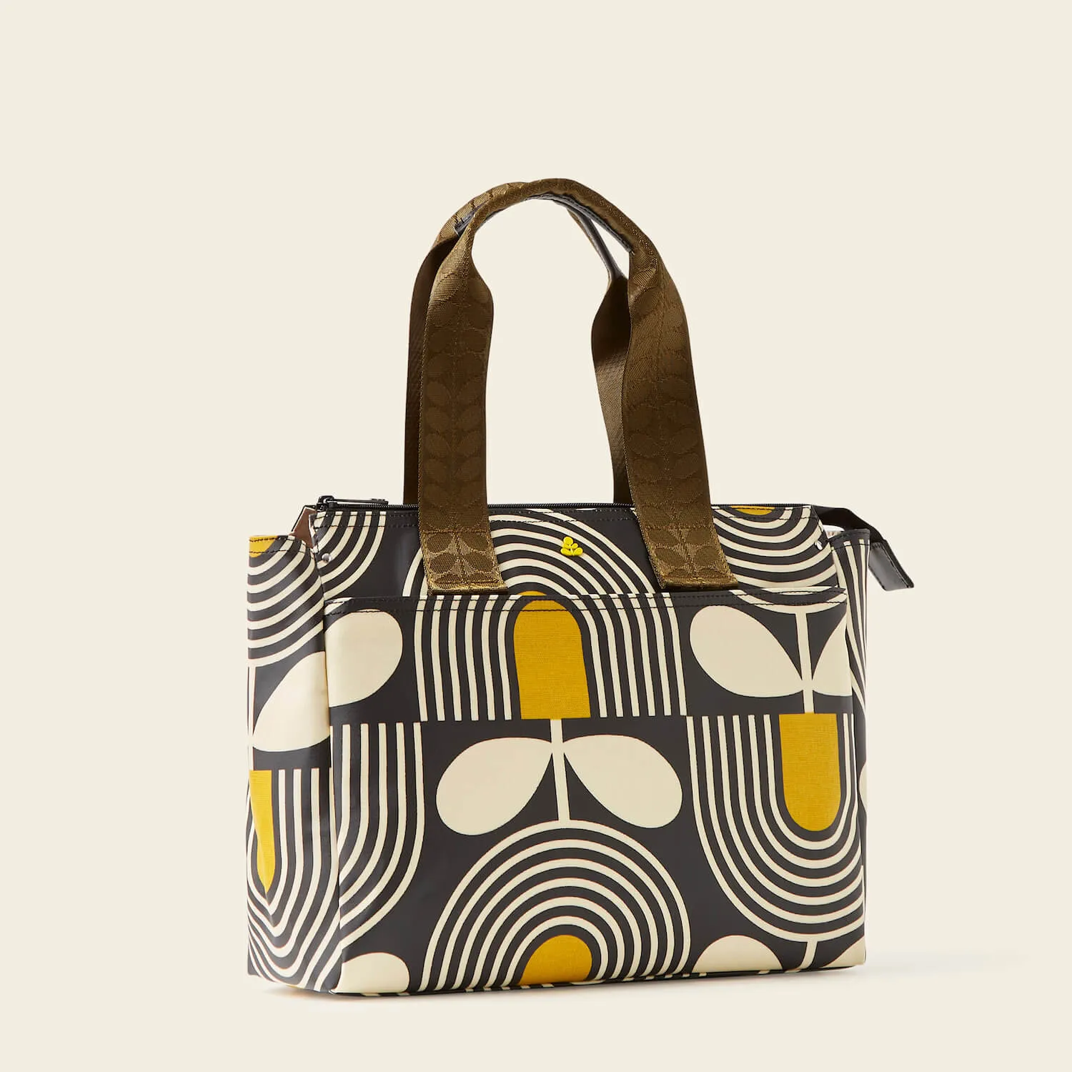 Walker Tote - Giant Striped Tulip Noir