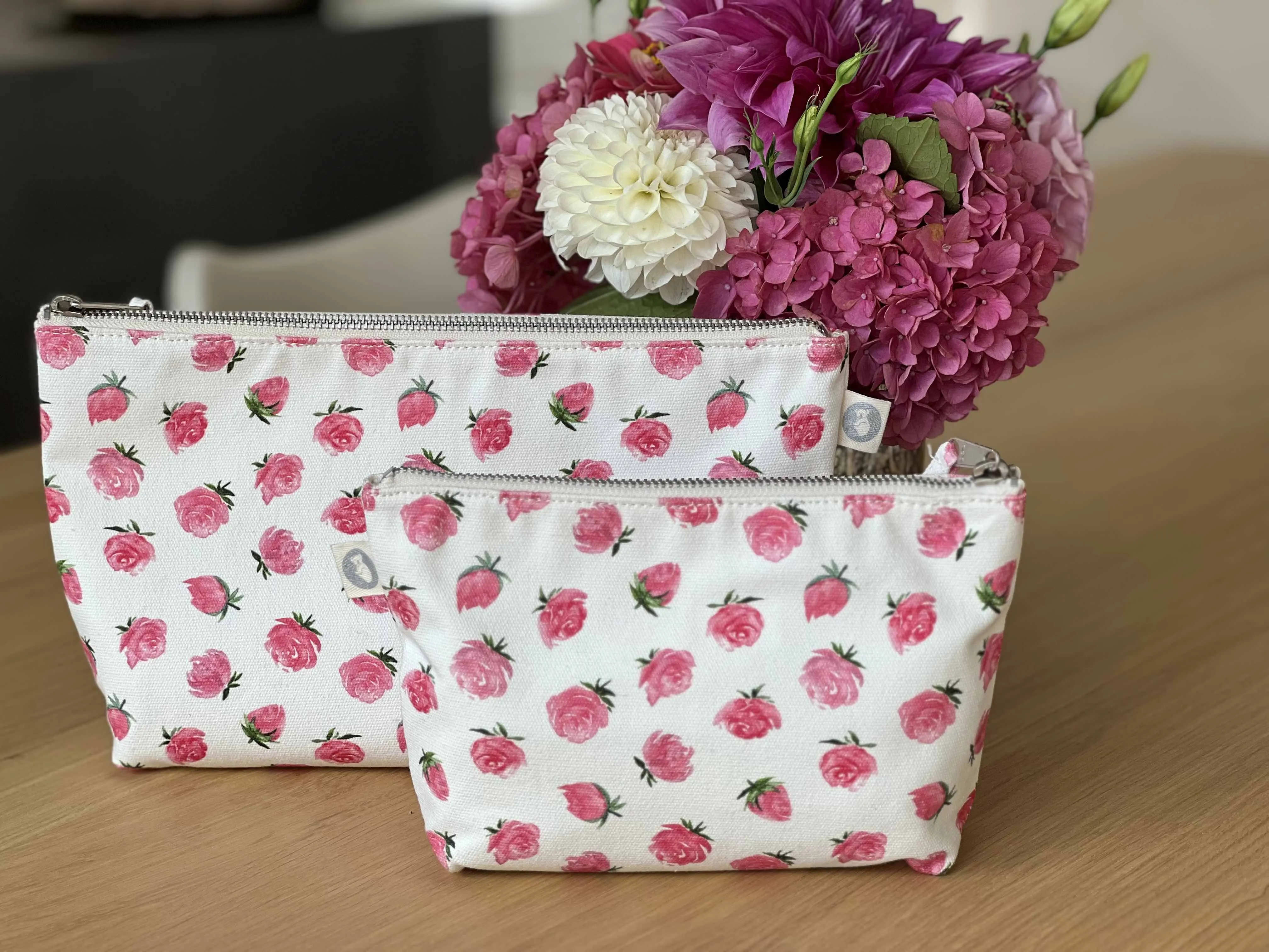 White Floral Makeup Bag Set - Just $38 (a $76 value)