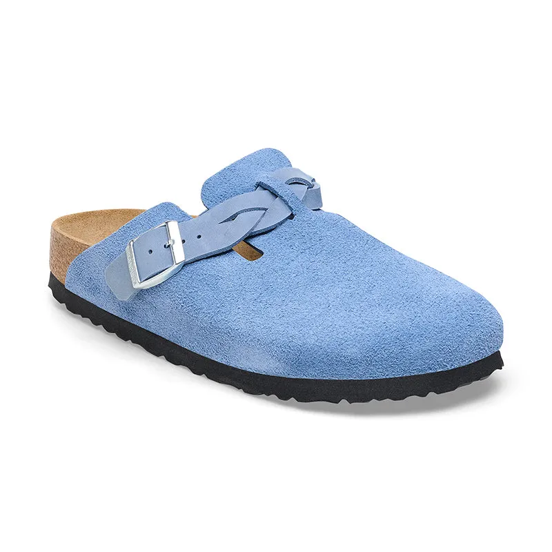 Women's Boston Braid Narrow Elemental Blue Suede