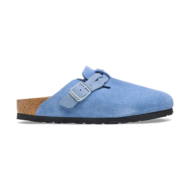 Women's Boston Braid Narrow Elemental Blue Suede