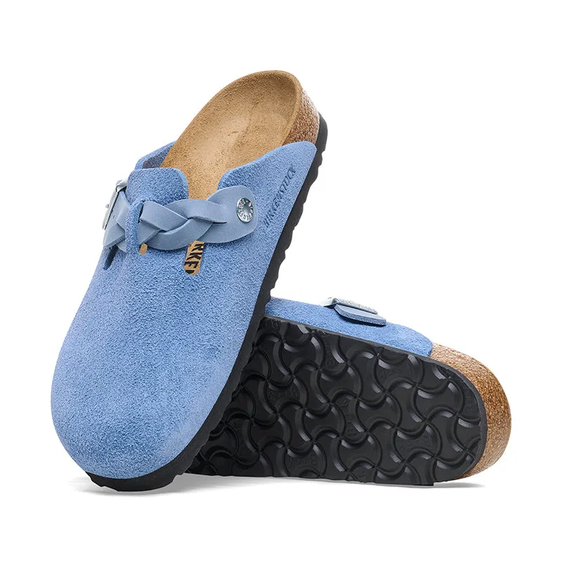 Women's Boston Braid Narrow Elemental Blue Suede