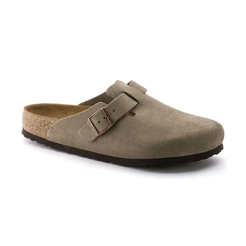 Women's Boston Soft Footbed Narrow Taupe Suede