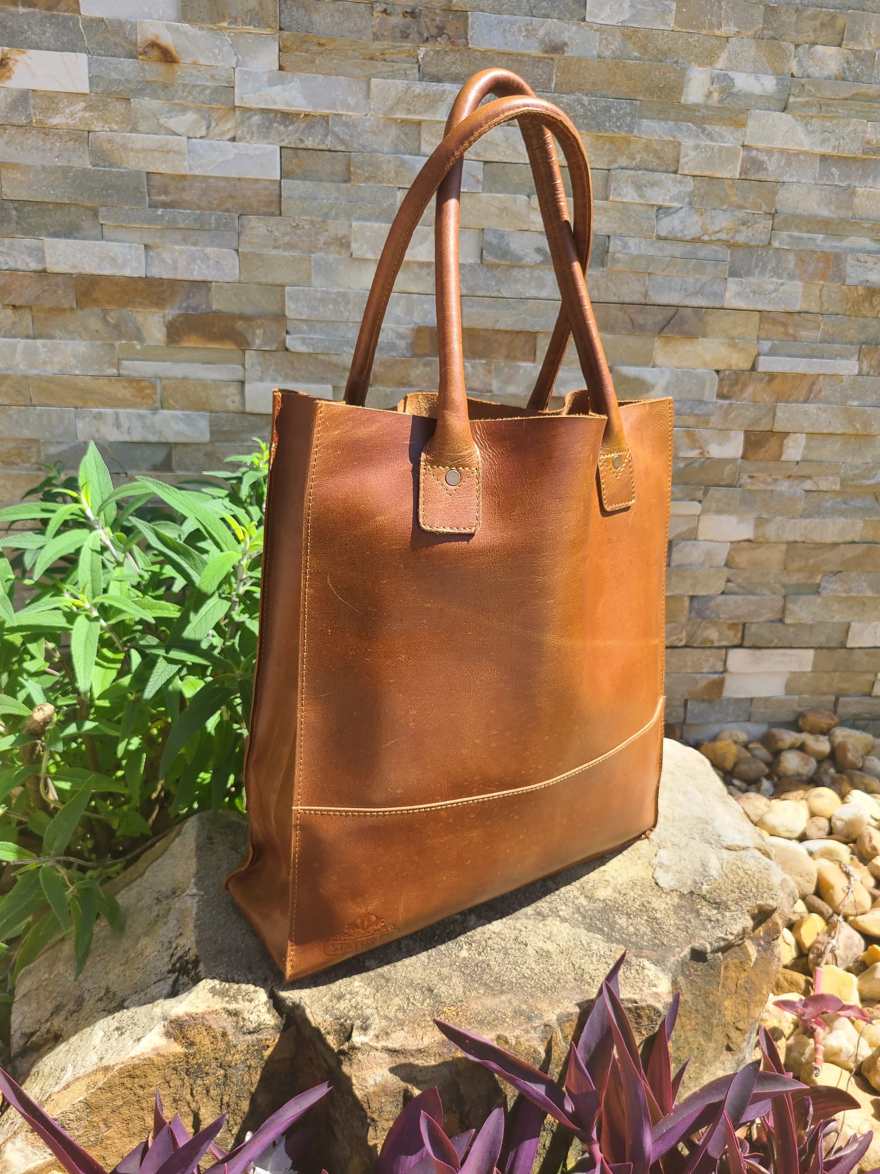 Women's Shopper Leather Tote Bag