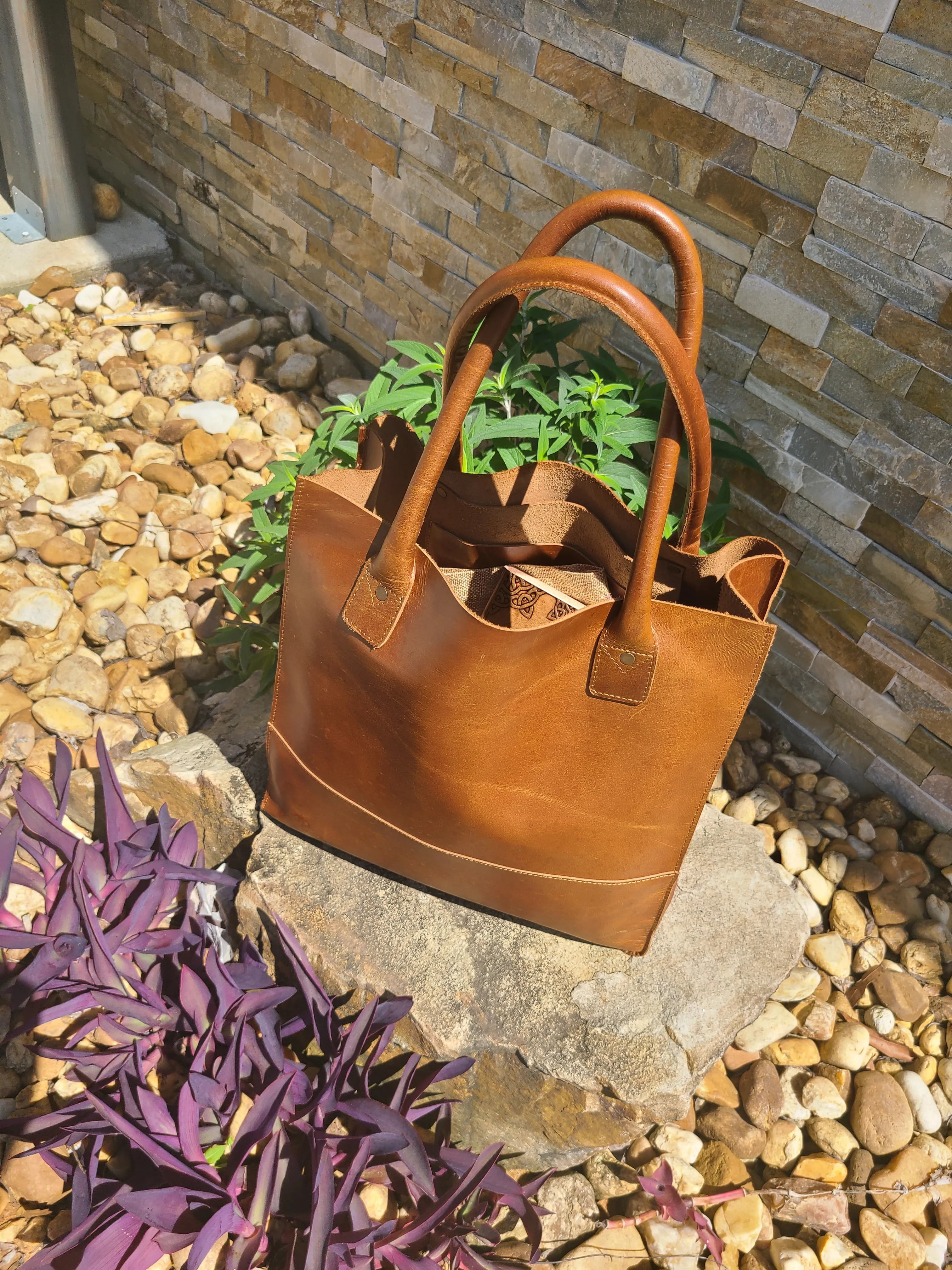 Women's Shopper Leather Tote Bag